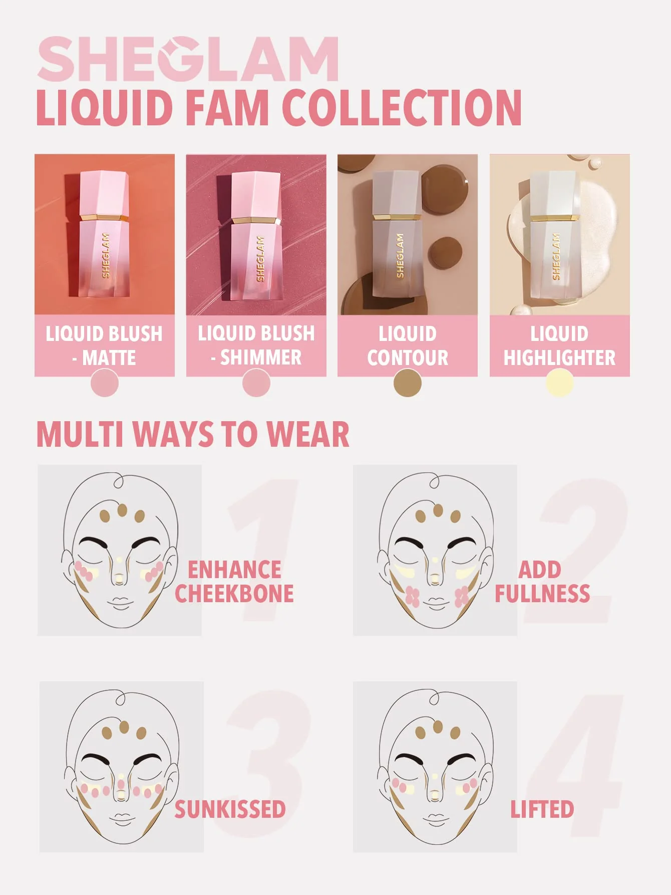 SHEGLAM Color Bloom Dayglow Liquid Blush Makeup for Cheeks Shimmer Finish - Devoted - Image 4