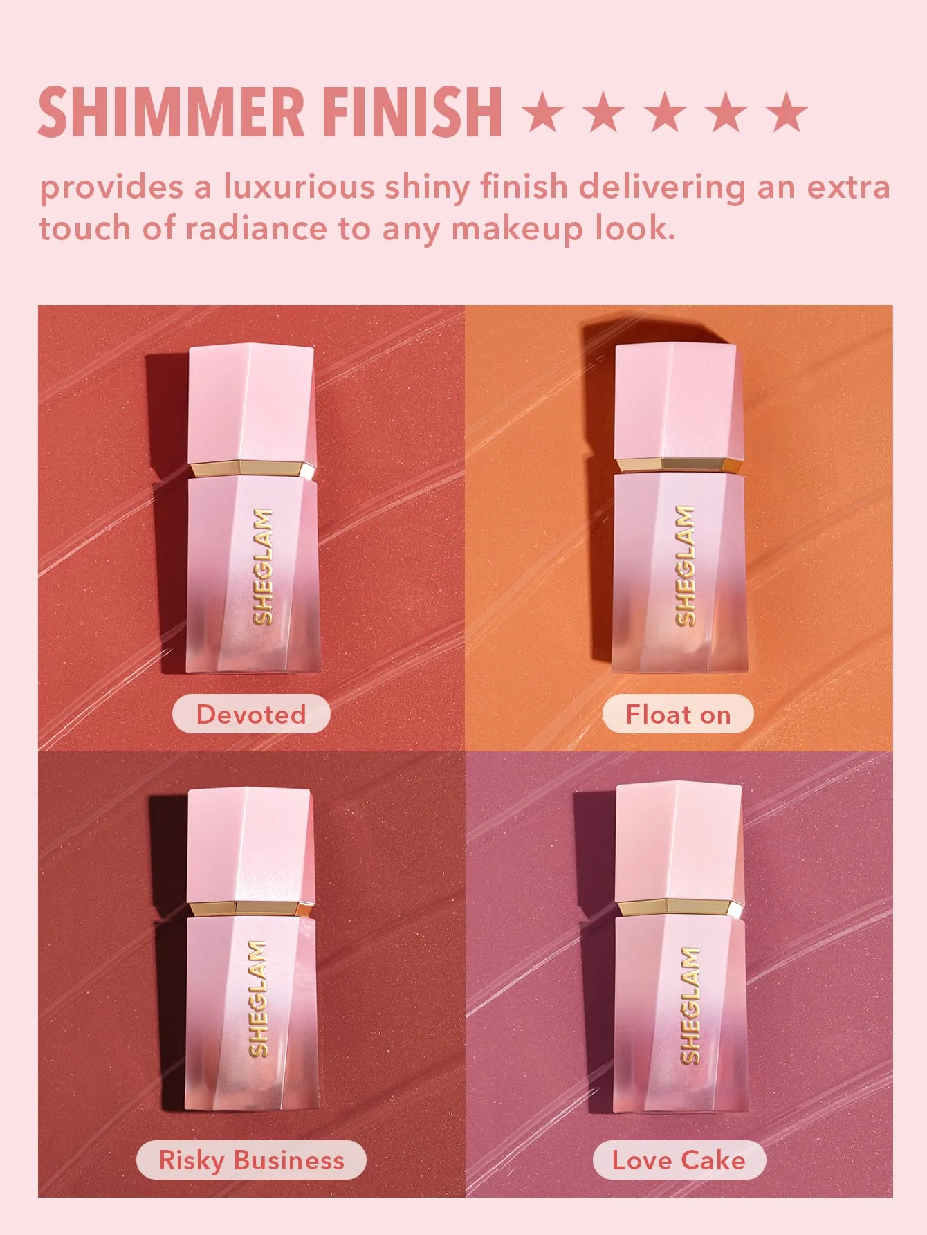 SHEGLAM Color Bloom Dayglow Liquid Blush Makeup for Cheeks Shimmer Finish - Devoted - Image 5