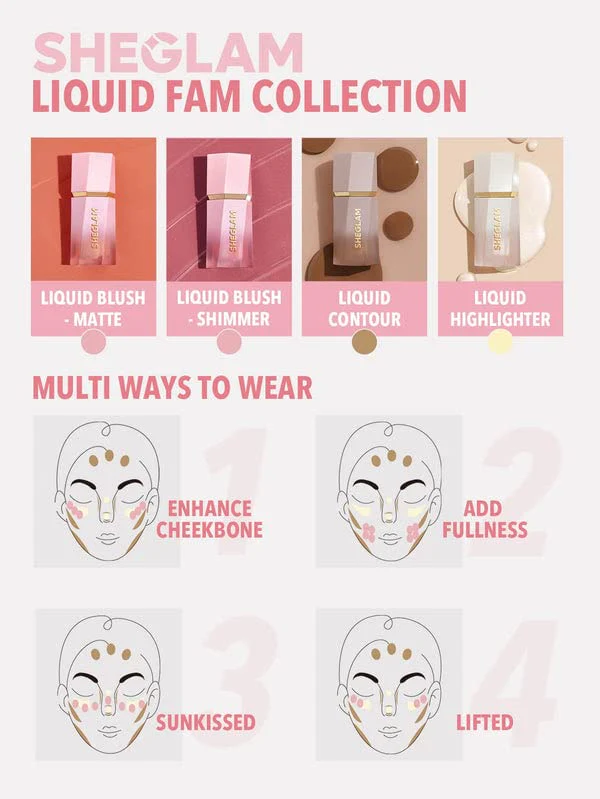 SHEGLAM Color Bloom Liquid Blush Makeup for Cheeks Matte Finish - Love Cake - Image 2