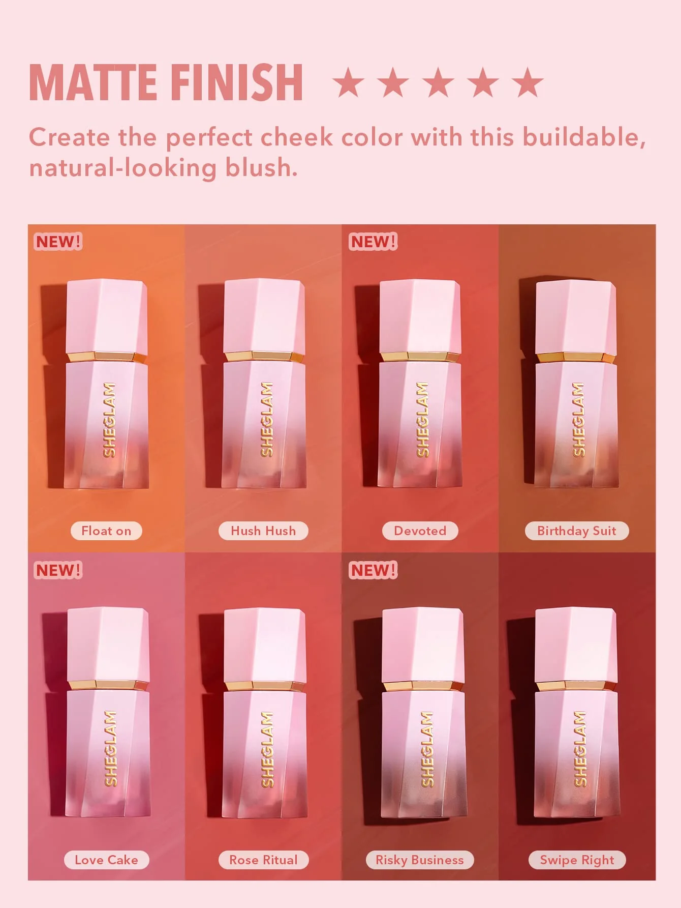 SHEGLAM Color Bloom Liquid Blush Makeup for Cheeks Matte Finish - Rose Ritual - Image 5
