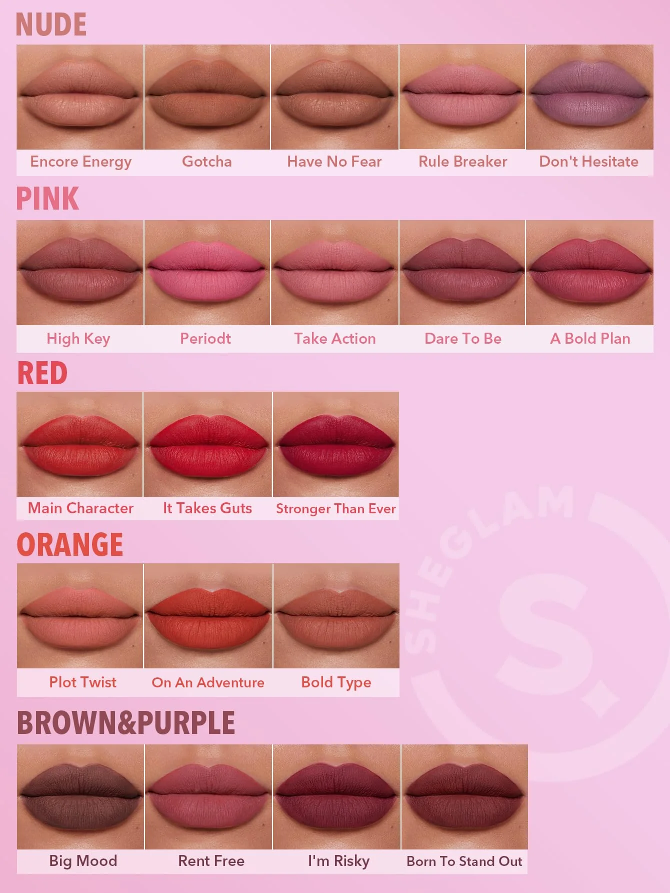 SHEGLAM Dynamatte Boom Waterproof Matte Lipstick Long Lasting Transfer Proof Lip Stick - A Bold Plan - Image 5