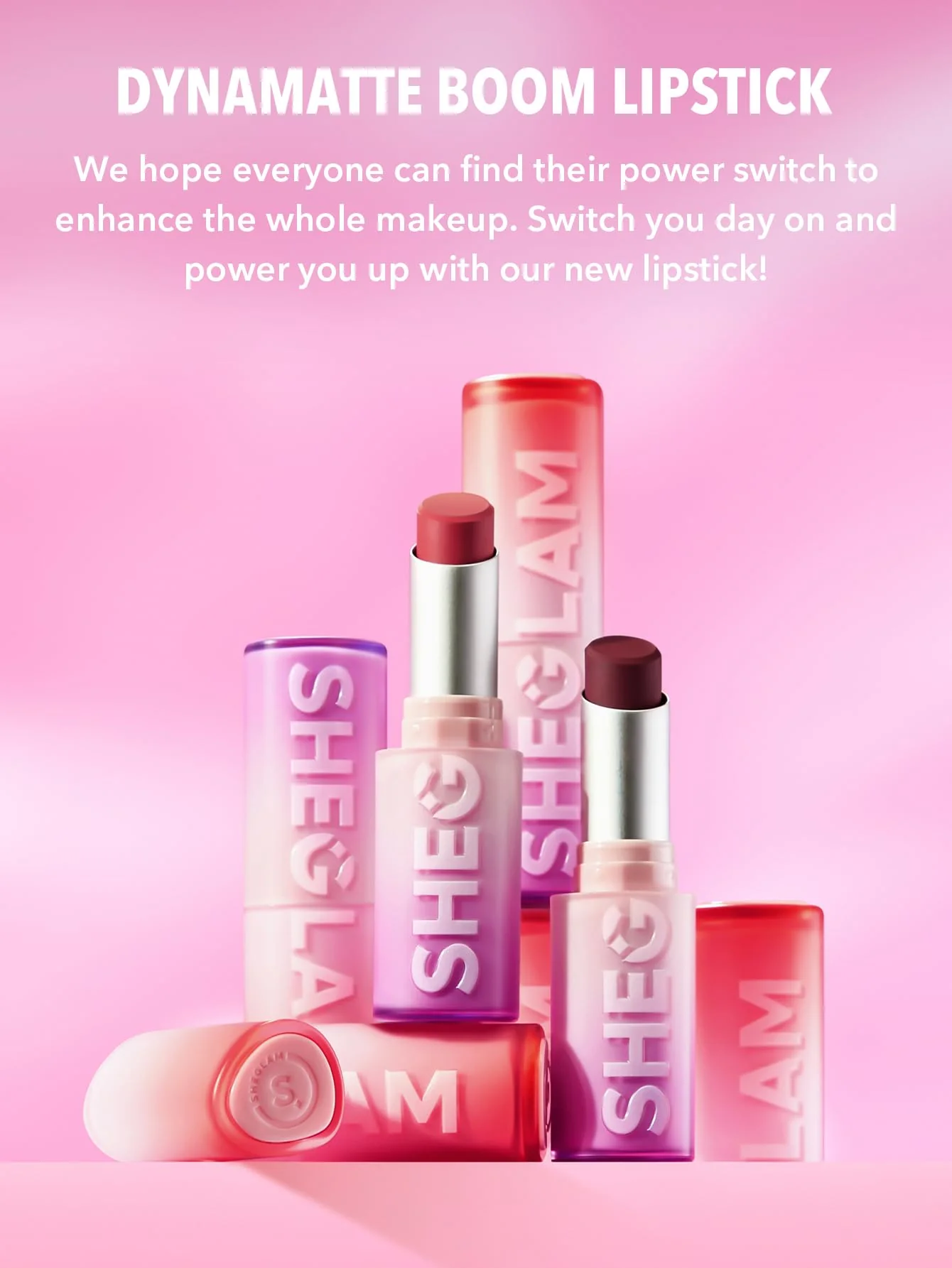 SHEGLAM Dynamatte Boom Waterproof Matte Lipstick Long Lasting Transfer Proof Lip Stick - Gotcha - Image 3