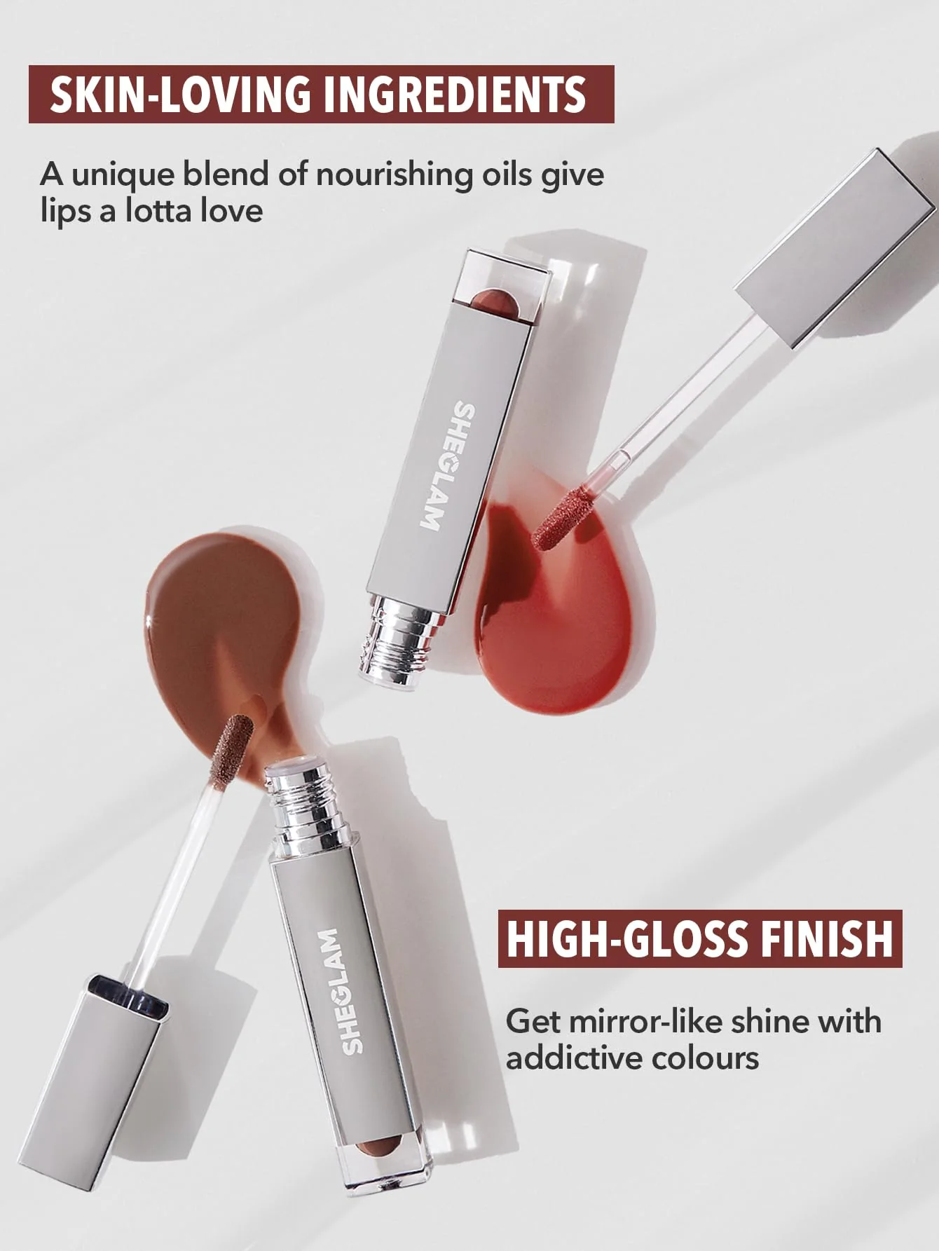 SHEGLAM Glaze Daze Lip Gloss Shiny Tinted Lip Gloss High Gloss Finish Plumping Lip Care Nourishing Not Easy to Fade Liquid Lip Cosmetics-Apple Spice - Image 6