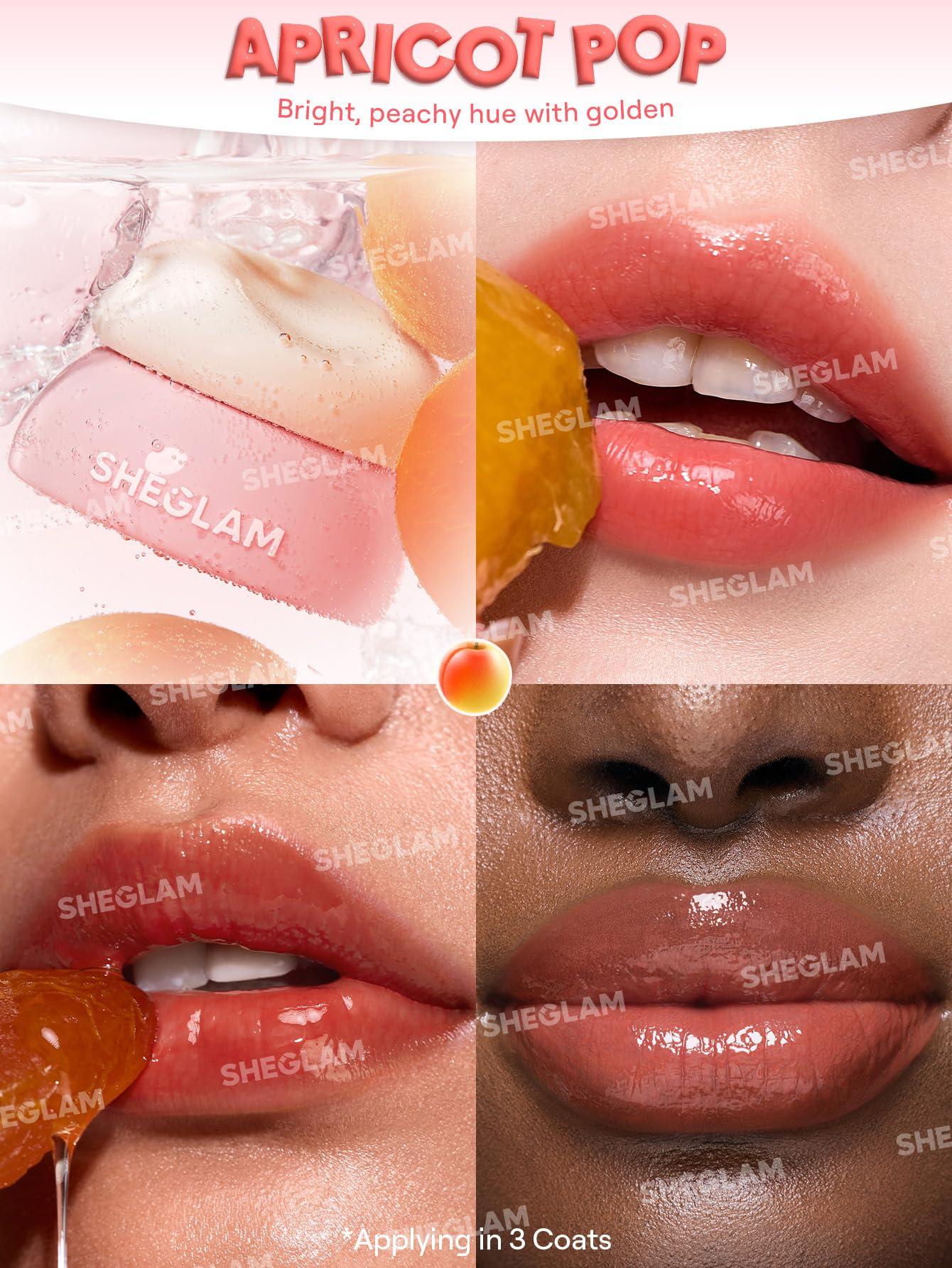 SHEGLAM Hydra Jelly Pocket Lip Jam Hydrating Nourishing Lip Gloss Moisturizing Lip Makeup-Apricot Pop - Image 7