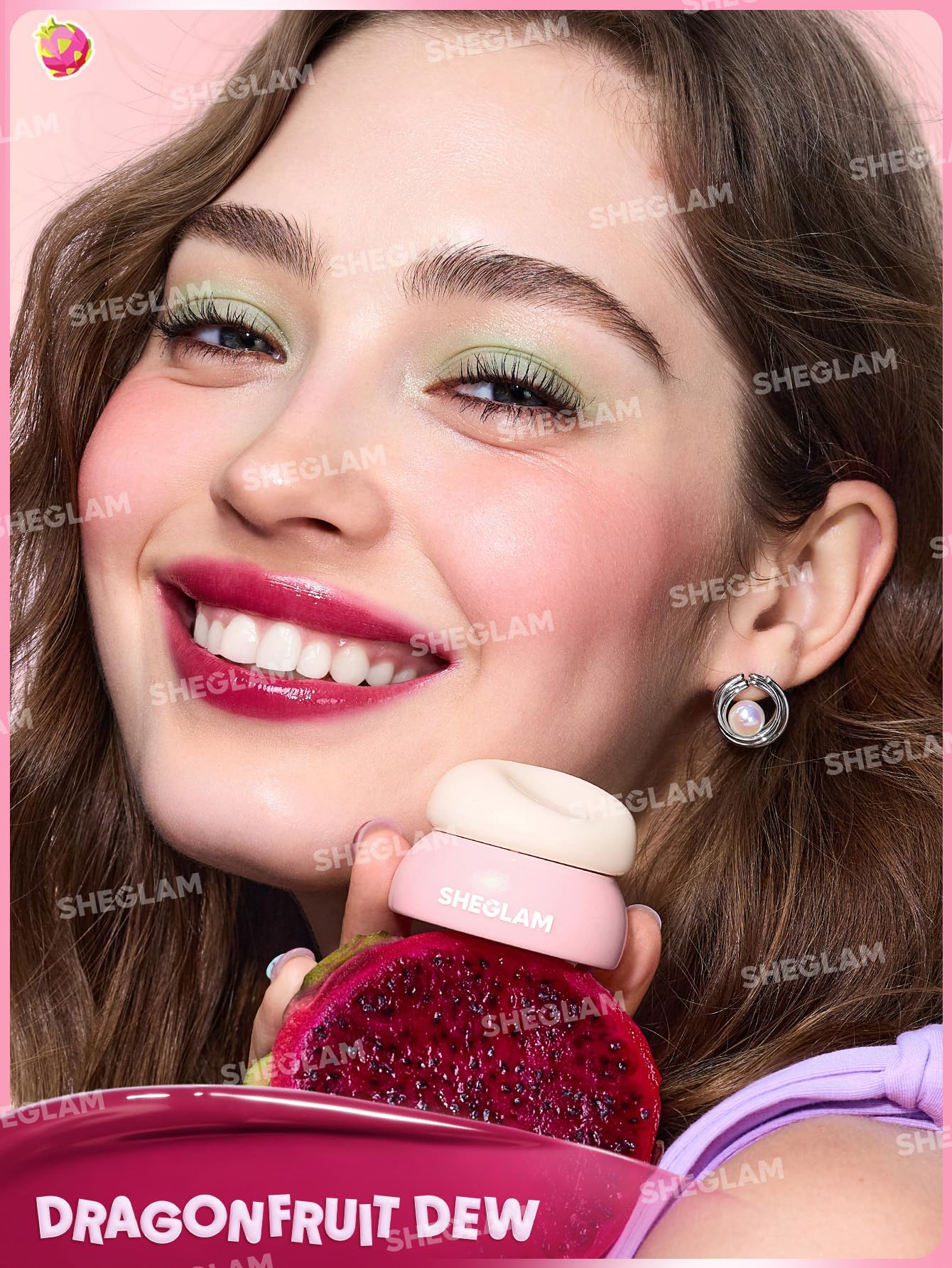 SHEGLAM Hydra Jelly Pocket Lip Jam Hydrating Nourishing Lip Gloss Moisturizing Lip Makeup-Dragonfruit Dew - Image 8