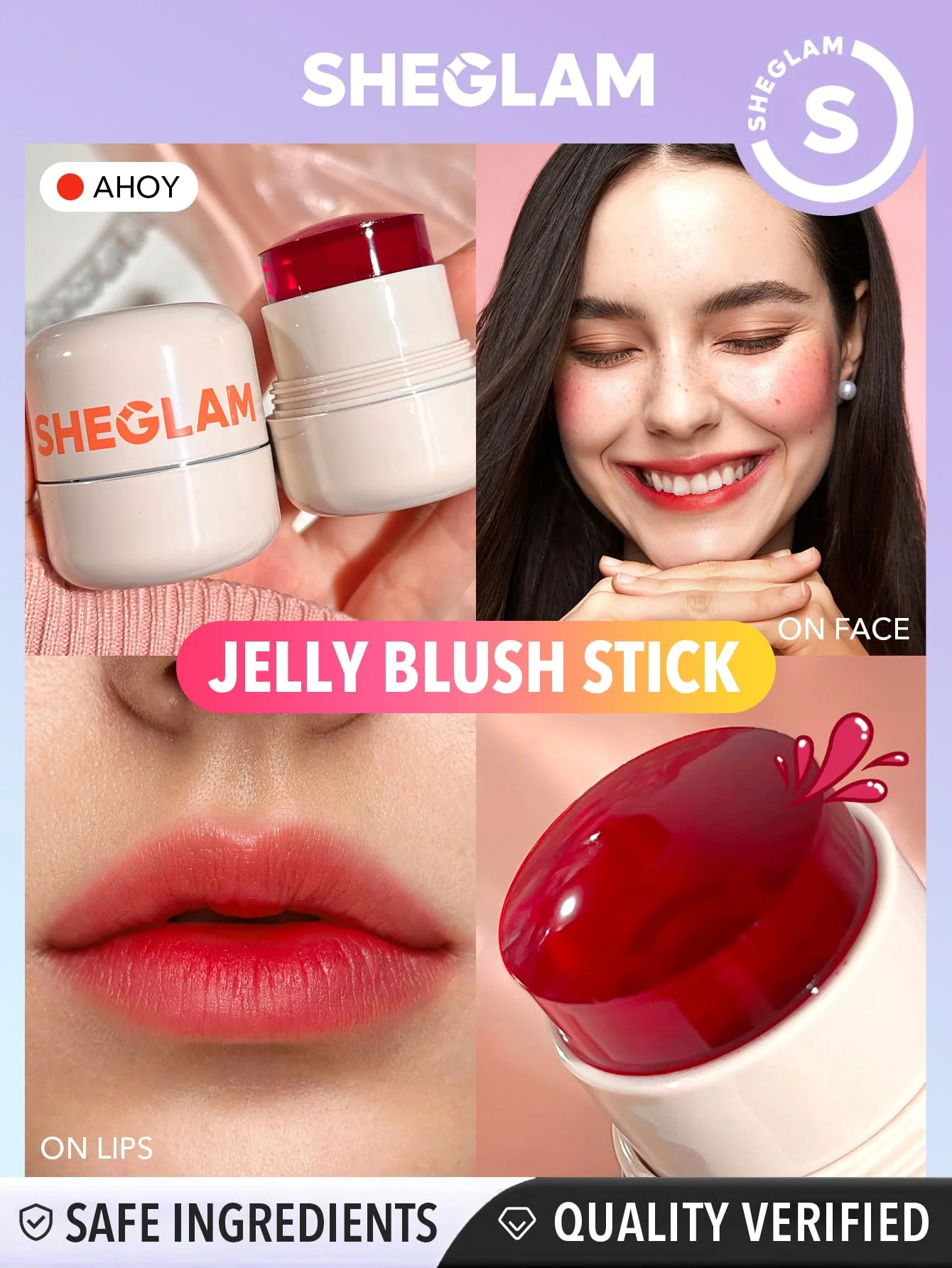 SHEGLAM Jelly-Licious Hydrating Lip & Blush Tint-Ahoy - Image 8