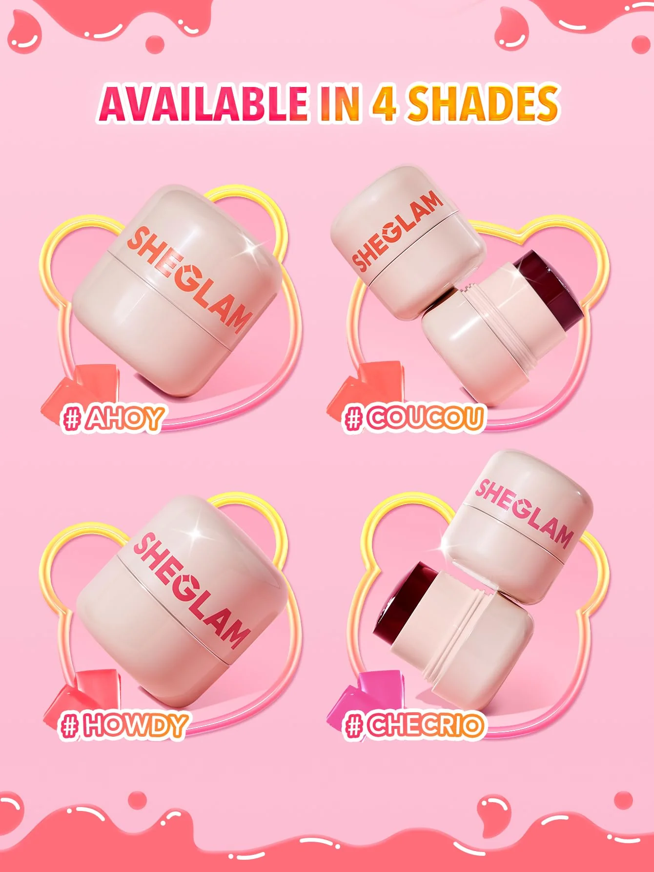 SHEGLAM Jelly-Licious Hydrating Lip & Blush Tint-Coucou - Image 2