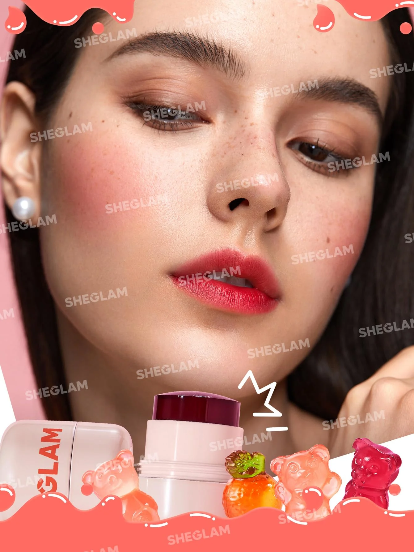 SHEGLAM Jelly-Licious Hydrating Lip & Blush Tint-Coucou - Image 5