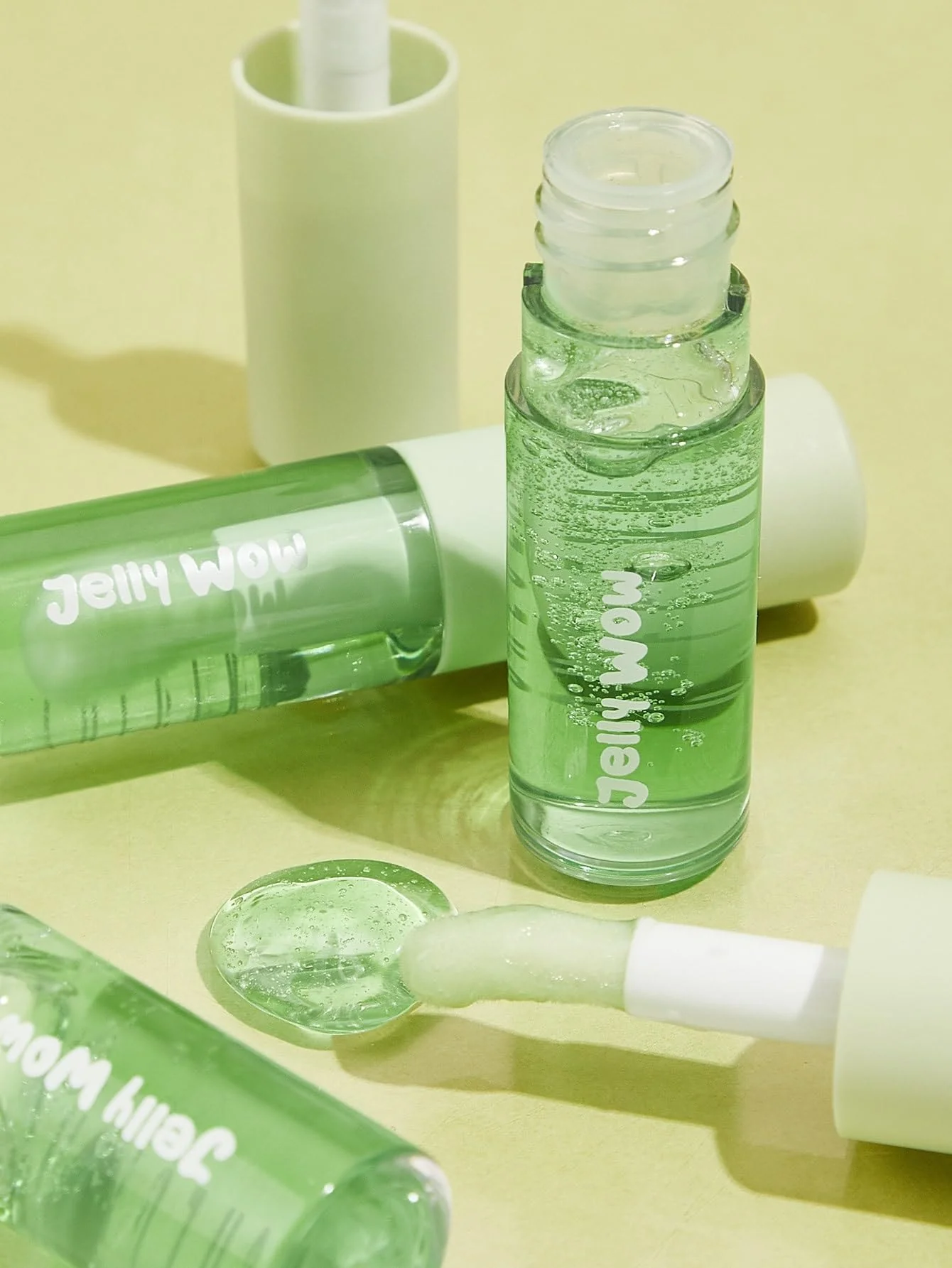 SHEGLAM Jelly Wow Hydrating Non-Sticky Lip Oil Moisturizing Plumping Lip Gloss - Green Apple Envy - Image 2