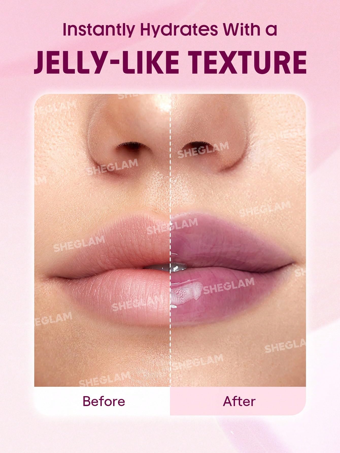 SHEGLAM Jelly Wow Tinted Lip Oil Plumping Lip Gloss Natural -Baby Steps - Image 6