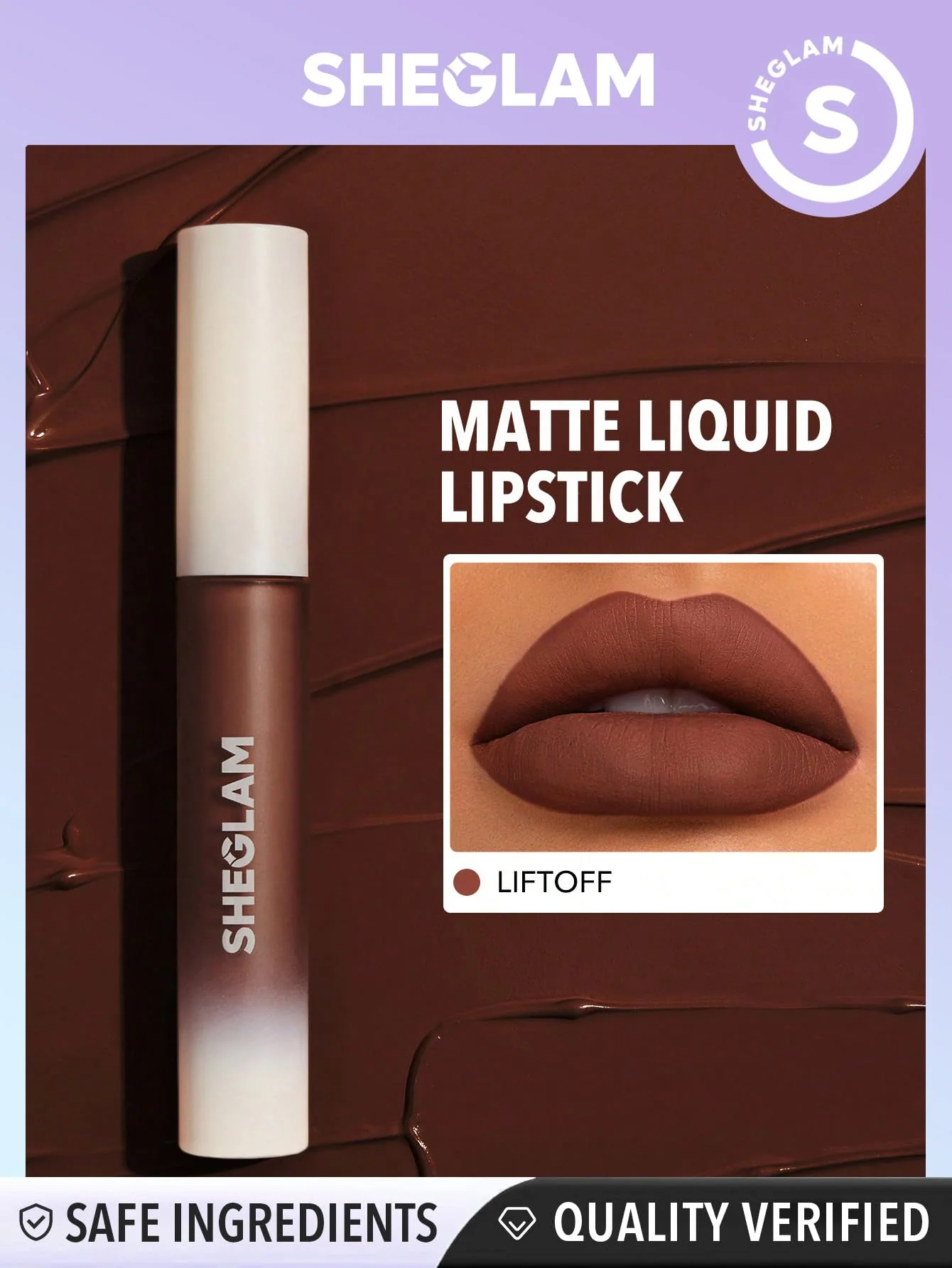 SHEGLAM Matte Allure Liquid Lipstick Long Lasting High Pigment Lipstick Nourishing Sunflower Oil Reduce Lip Care-Liftoff - Image 5