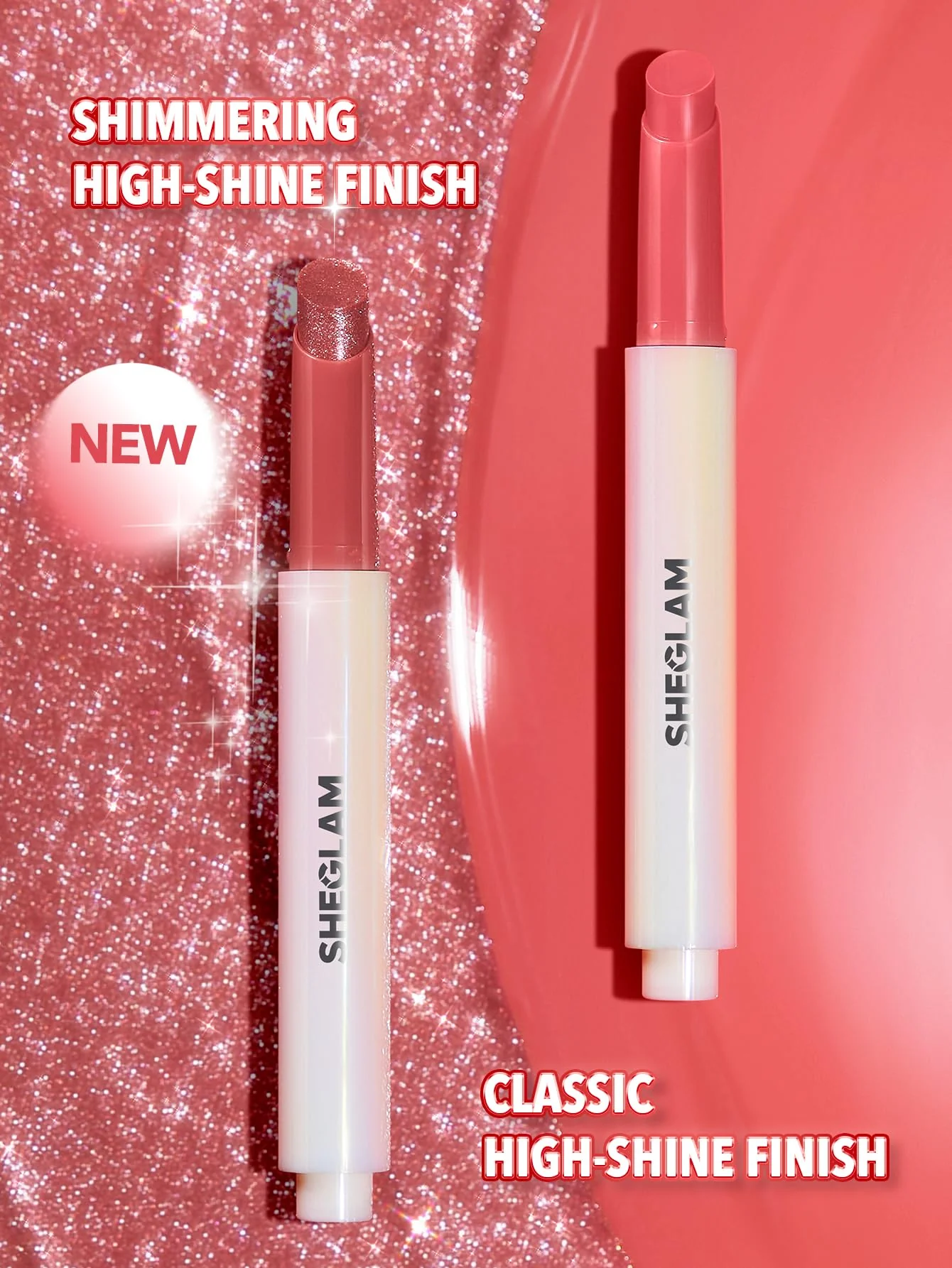 SHEGLAM Pout-Perfect Moisturizing Solid Lip Gloss Shimmer Lip Plumper - First Crush - Image 2