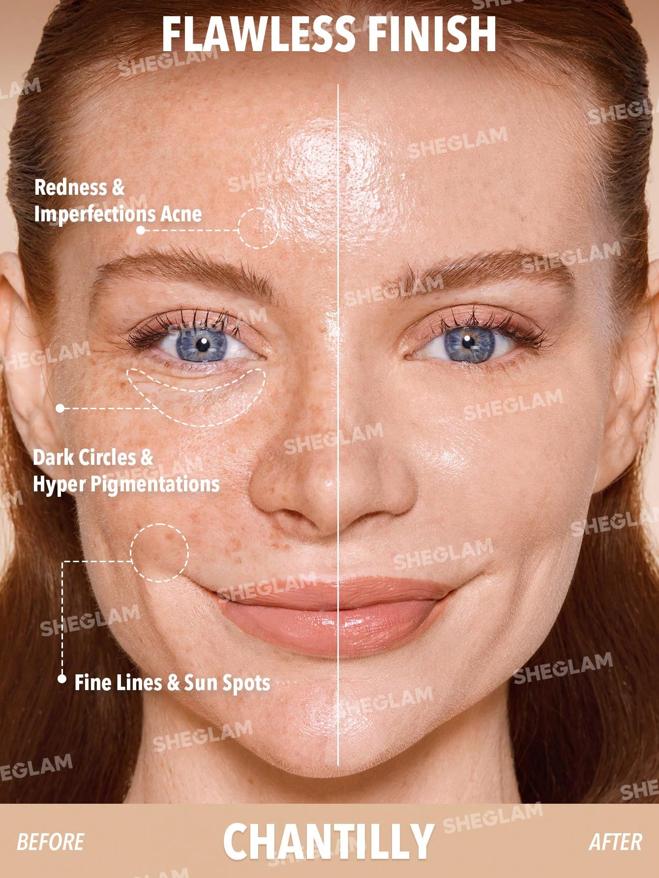 SHEGLAM Skin Magnet High Coverage Foundation Stick Longwear Medium Face Makeup for All Skin Types-Chantilly - Image 5