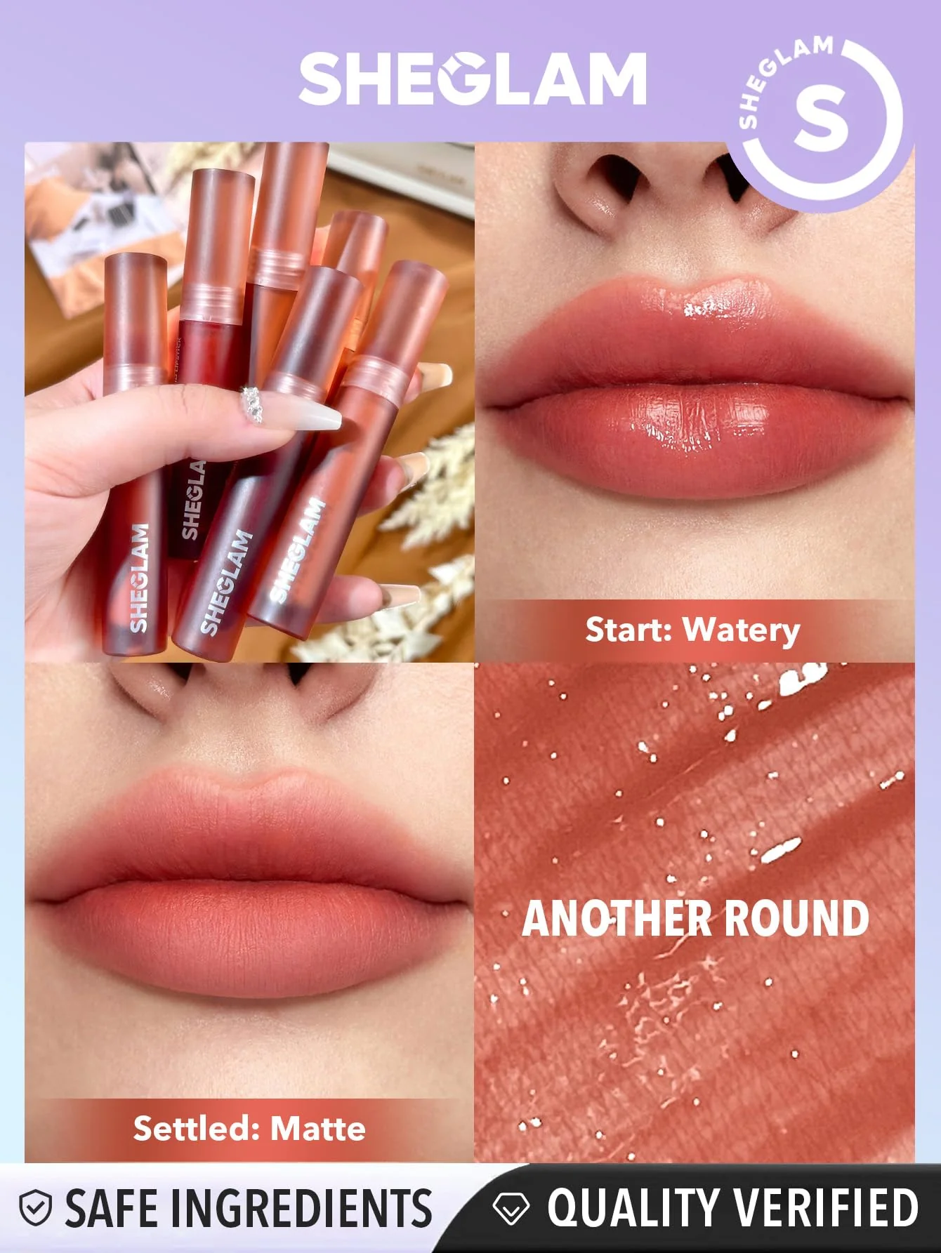 SHEGLAM Soft Haze Lip Blur Waterproof Liquid Lipstick Matte Transfer-Proof Lip Tint Lasting Super Stay Lip Stain-Another Round - Image 9
