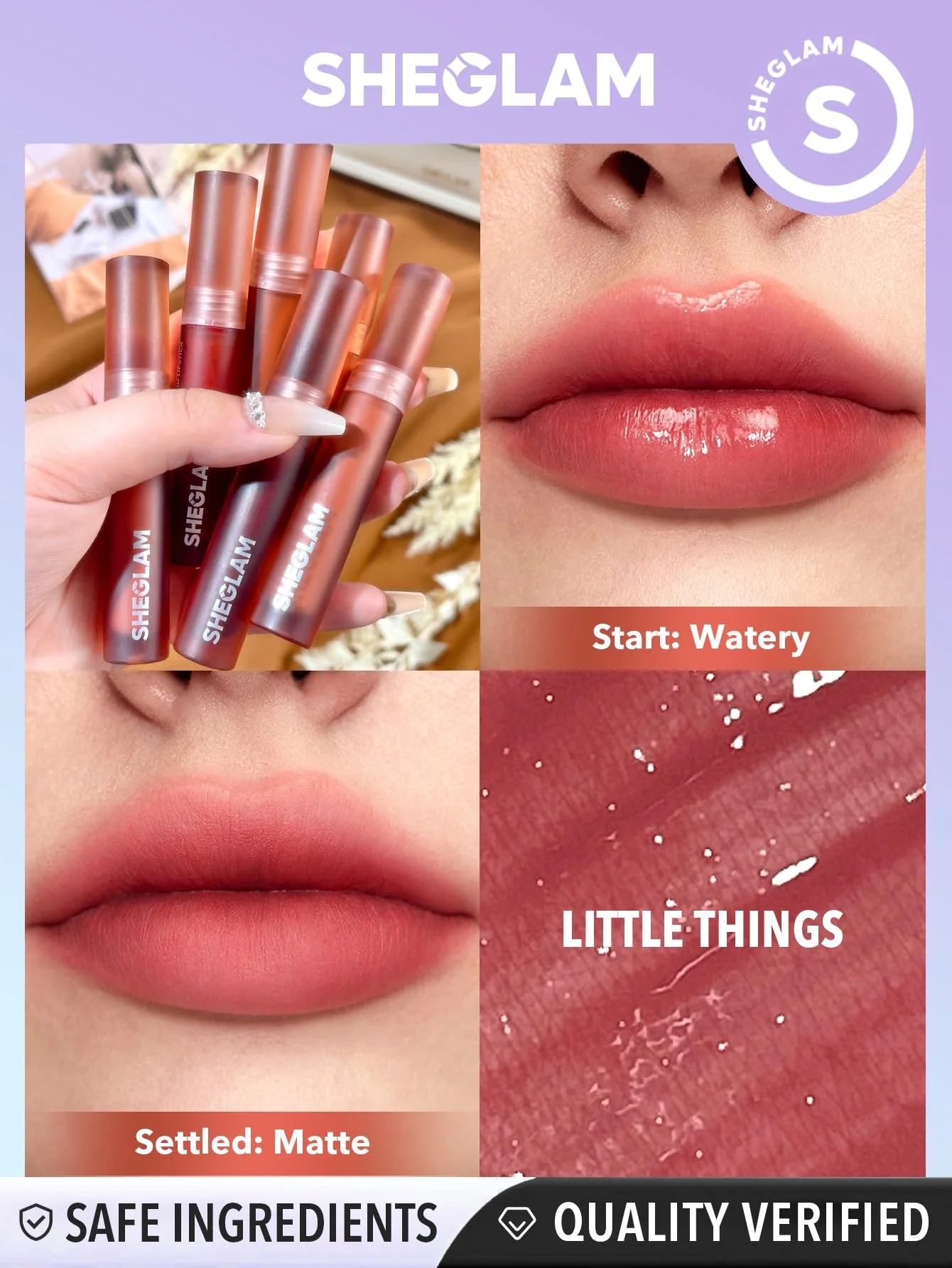SHEGLAM Soft Haze Lip Blur Waterproof Liquid Lipstick Matte Transfer-Proof Lip Tint Lasting Super Stay Lip Stain-Little Things - Image 8