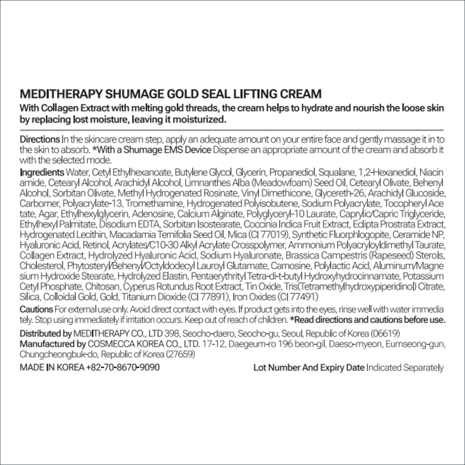 Shumage Gold Seal Lifting Cream+Device - Moisturizer Face Lift Cream, Hydrating & Tightening for Sagging Skin - Korean Face Moisturizer - Microcurrent Facial Device for Radiant Glow Skin - 1.69 Fl. Oz - Image 2