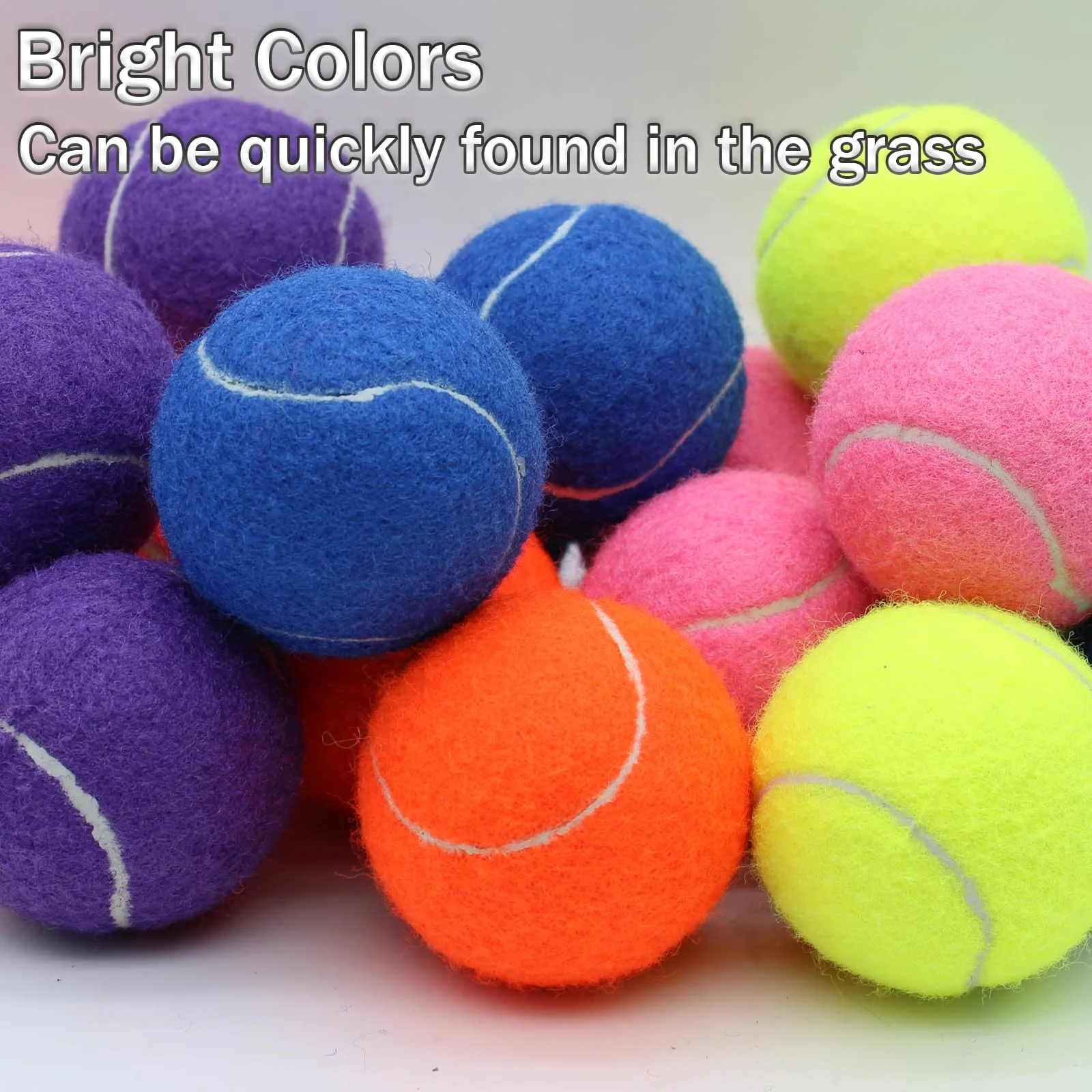 SHYUJAJIE Tennis Balls, 20 Pack Training Tennis Balls,High Elasticity Practice Tennis for Beginner, Exercise Playing Balls for Pet Dog (Multicolour) - Image 8
