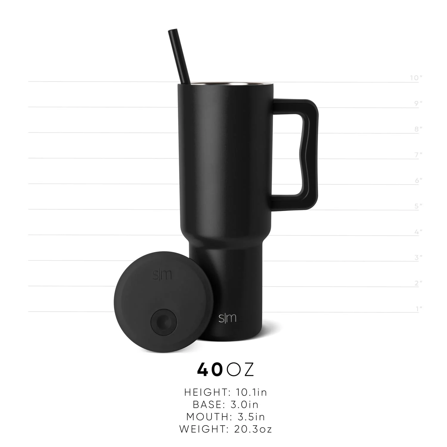 Simple Modern Disney 40 oz Tumbler with Handle and Straw Lid | Insulated Reusable Stainless Steel Water Bottle Travel Mug | Gifts for Women Men Him Her | Trek Collection | 40oz | Seal of a Princess - Image 7