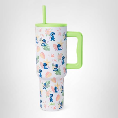 Simple Modern Disney 40 oz Tumbler with Handle and Straw Lid | Insulated Stainless Steel Water Bottle Travel Mug | Gifts for Women Men | Trek Collection | 40oz | Stitch Paradise - Image 2