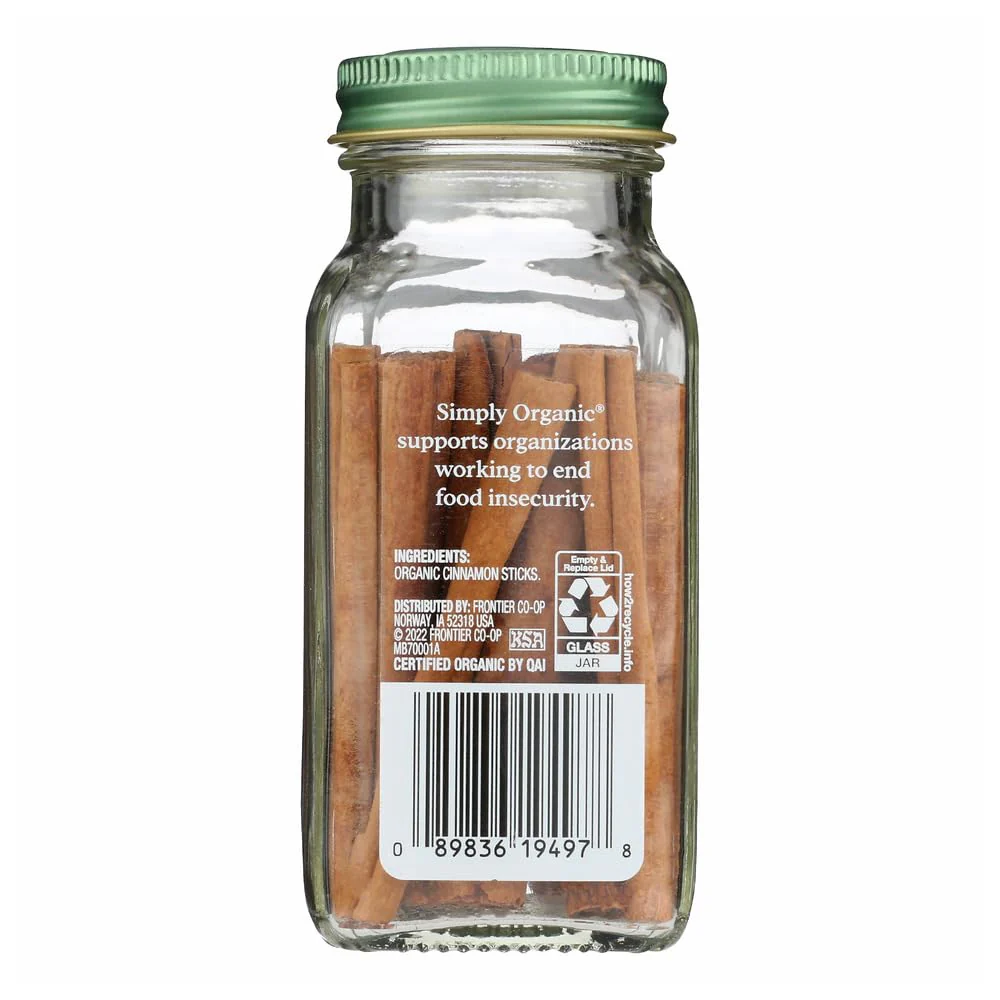 Simply Organic Cinnamon Stix Whl Bttl - Image 3