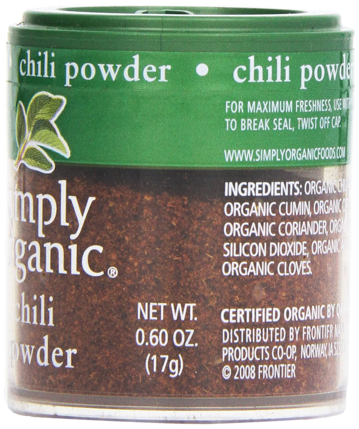 SIMPLY ORGANIC Organic Chili Powder, 0.6 OZ - Image 2