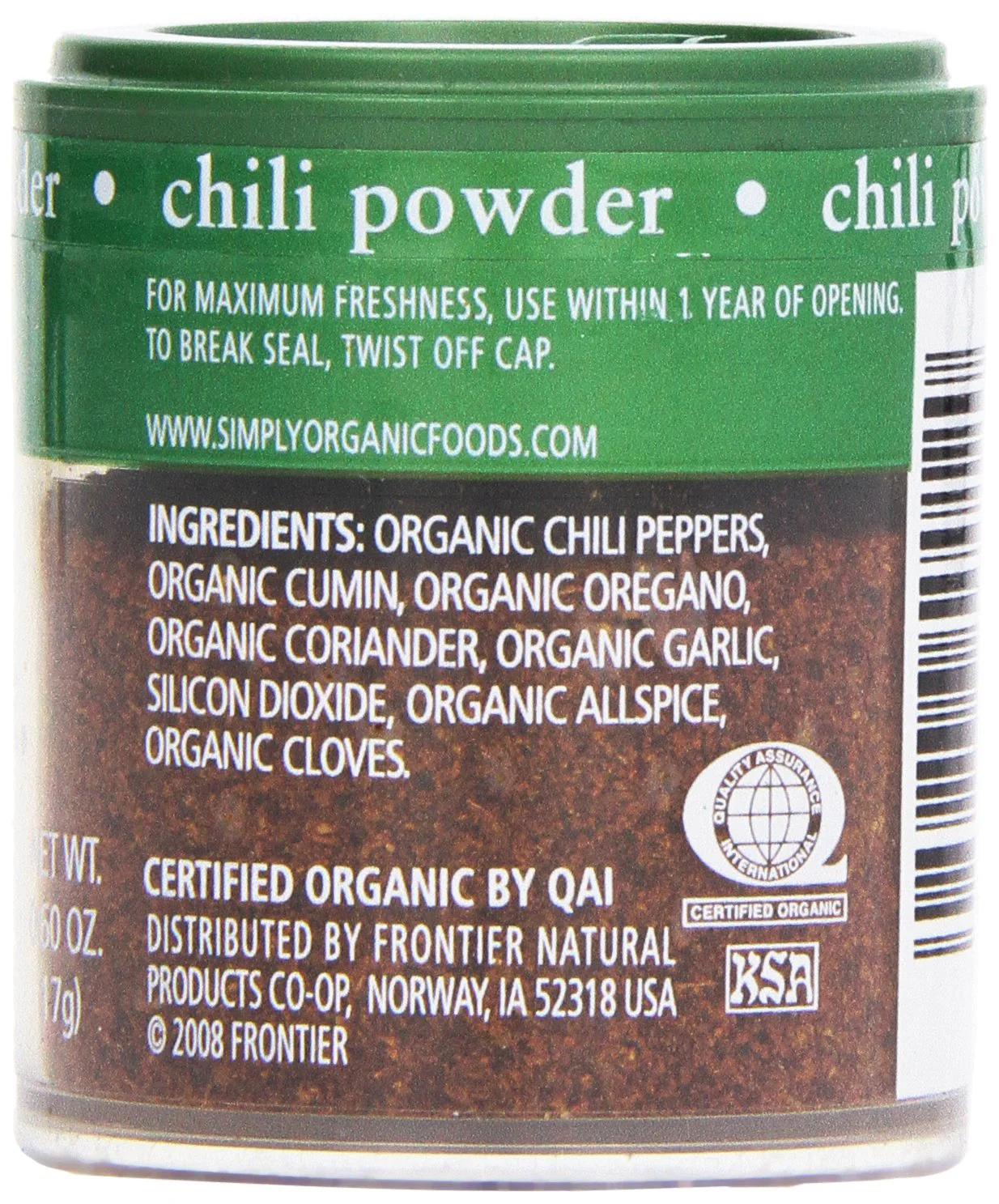 SIMPLY ORGANIC Organic Chili Powder, 0.6 OZ - Image 3