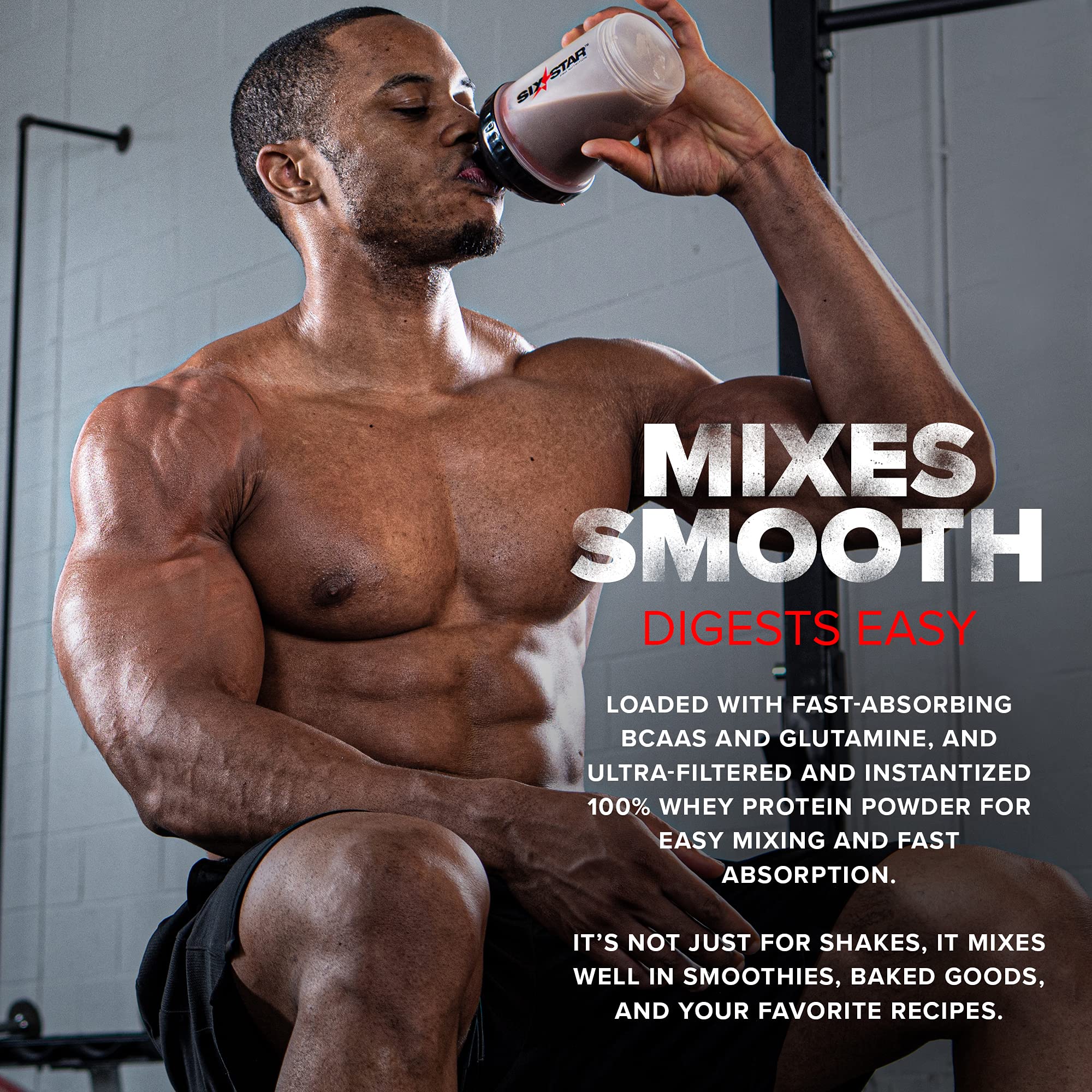 Six Star Whey Protein Plus Powder + Immune Support, Isolate & Peptides + Muscle Builder for Gain & Recovery, Strawberry, 32 Oz - Image 5