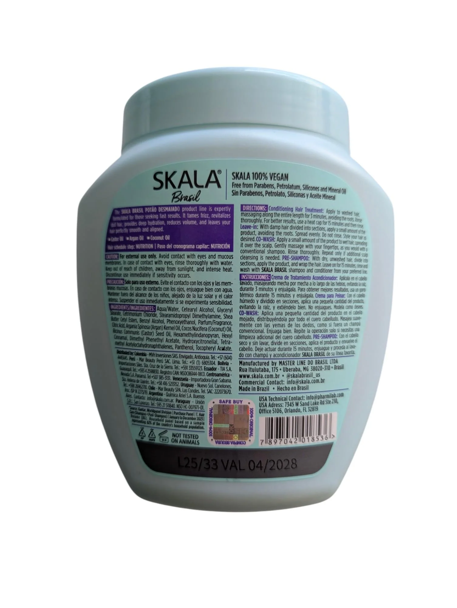 Skala Expert Potao Desmaiado Skala Expert Straight Hair Vegan Treatment Cream 1000g - Image 2