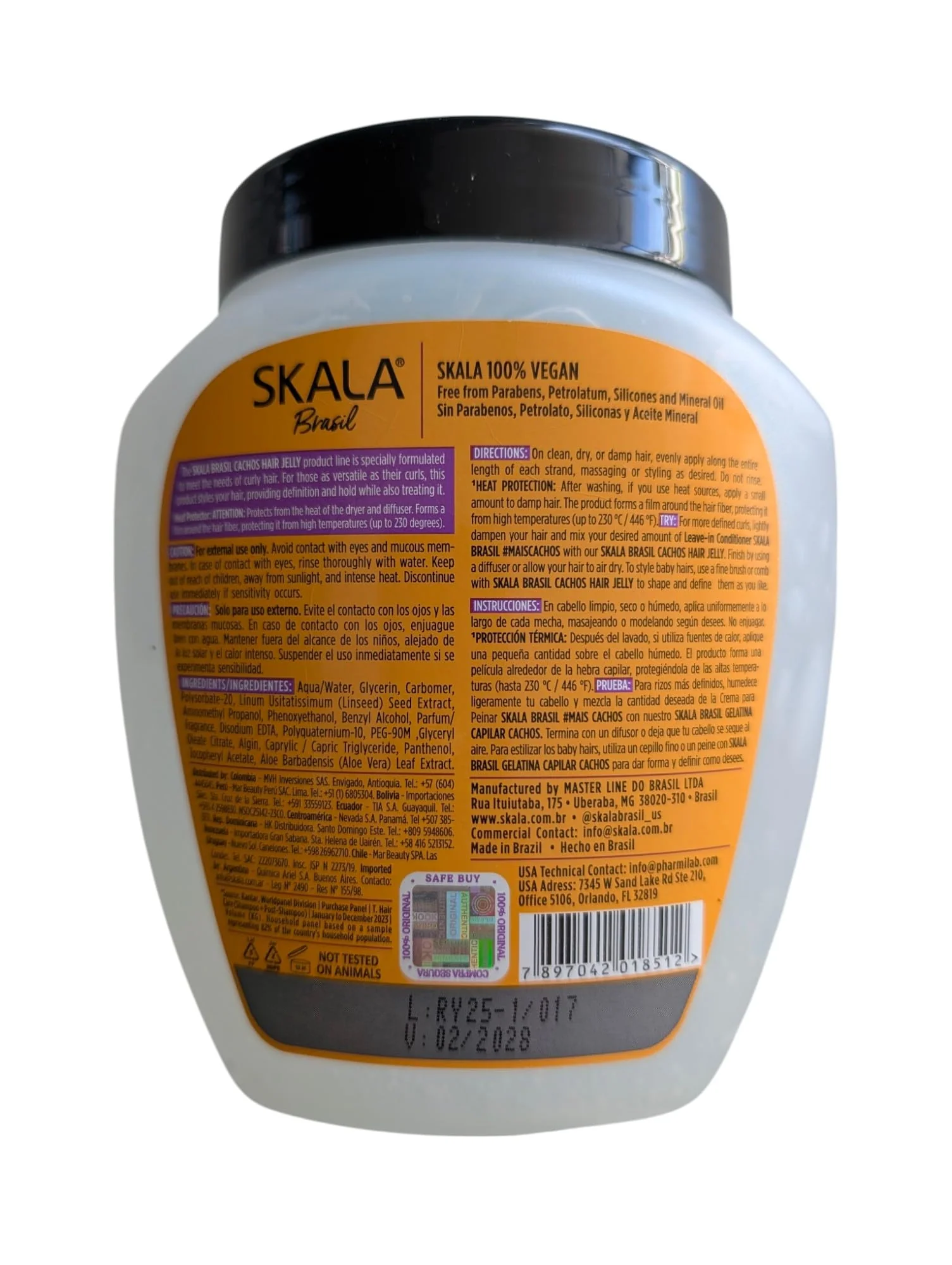 SKALA - Linha Expert - Gelatina Capilar Cachos 1000 Gr - (Expert Collection - Curls Hair Jelly Cream Net 35.2 Oz) - Image 2