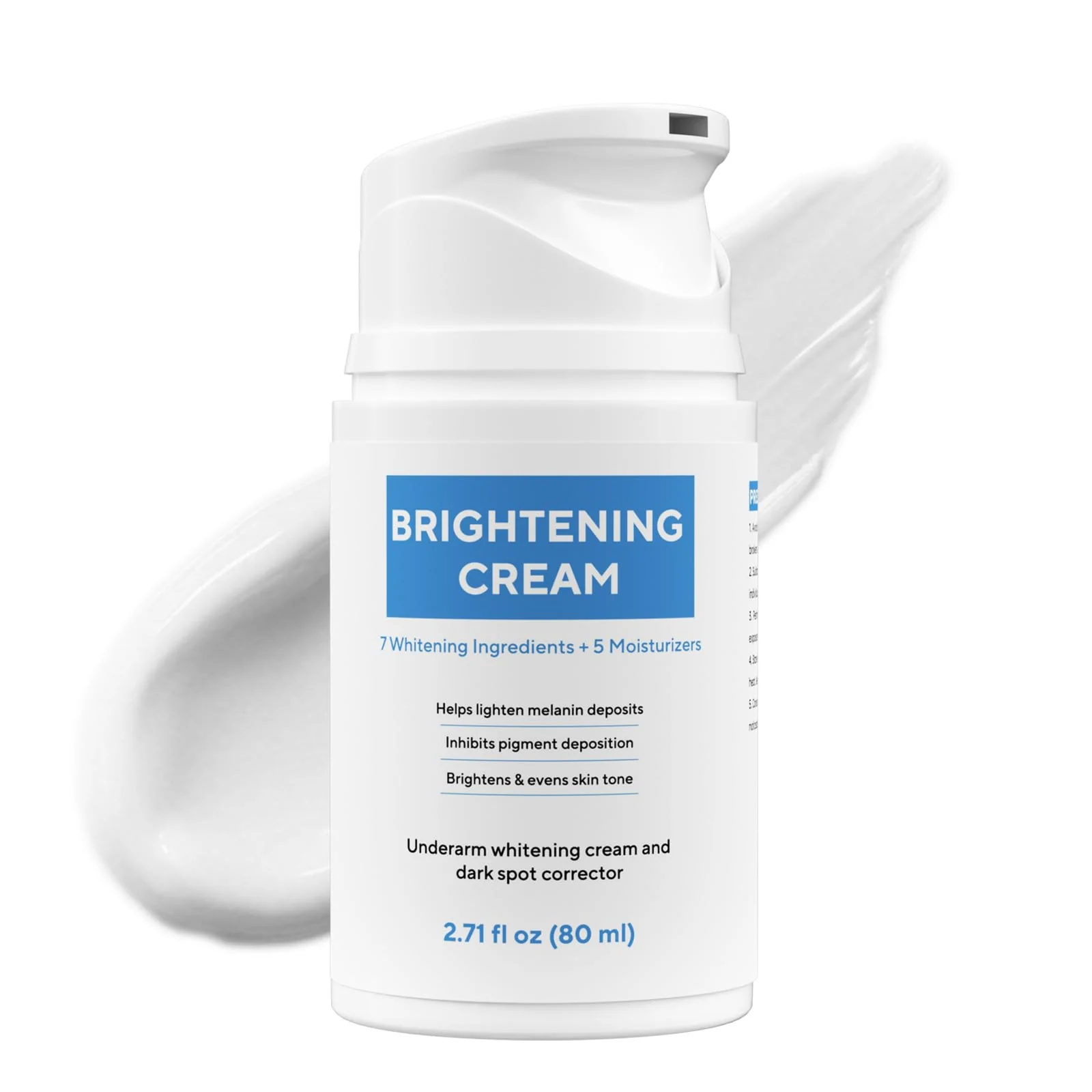 Skin Bleaching Cream, Dark Spot Remover for Body and Face, 2.71 fl oz Skin Lightening Whitening Cream with Vitamin C for Intimate Parts, Armpit, Inner Thigh, Dark Elbows and Knees, Bikini Areas