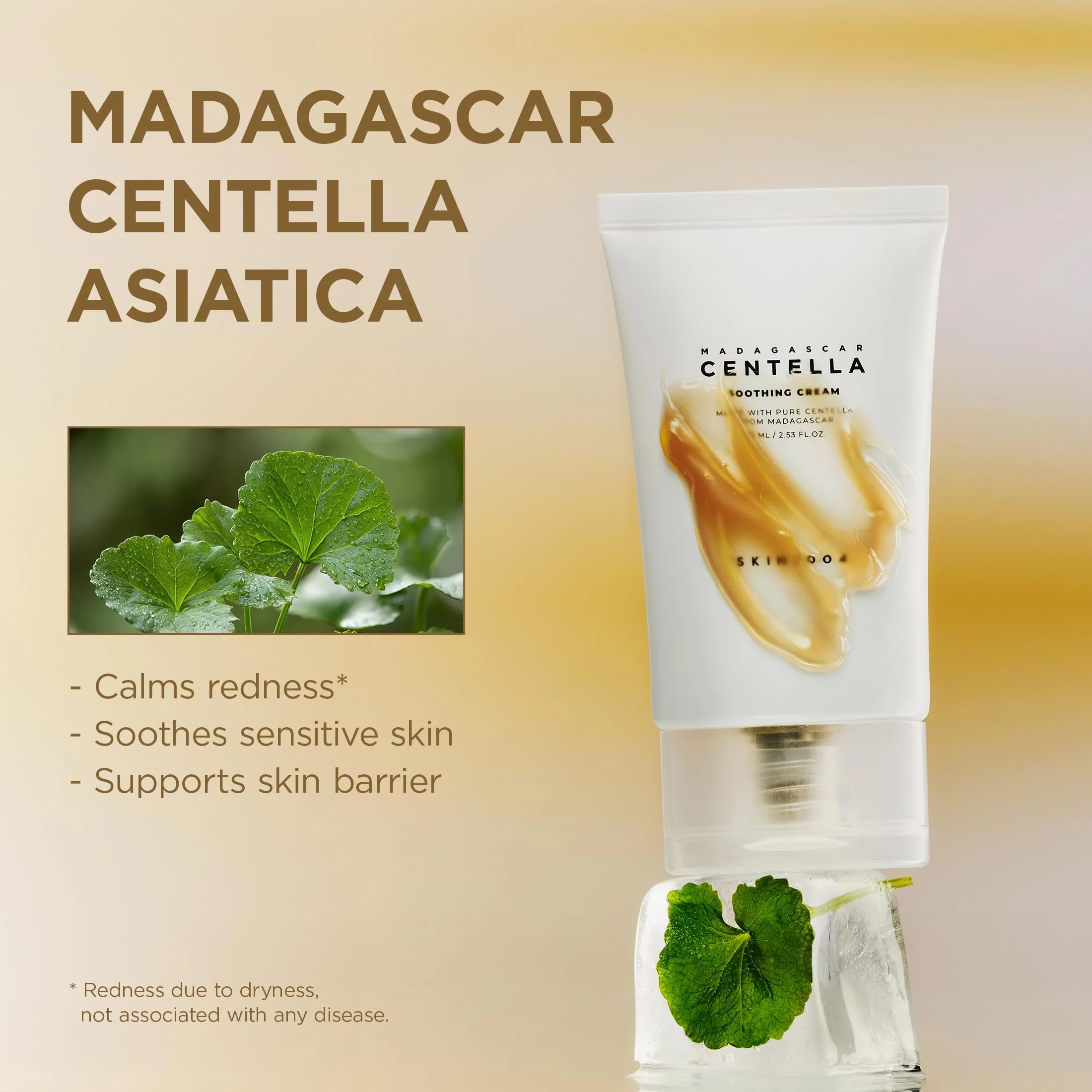 SKIN1004 Centella Soothing Cream, Face Moisturizer with Centella Asiatica, Korean Centella Moisturizer Cream for Soothing & Skin Barrier Support, Cica Gel Cream, Korean Skin Care, 2.53 fl.oz / 75ml - Image 8