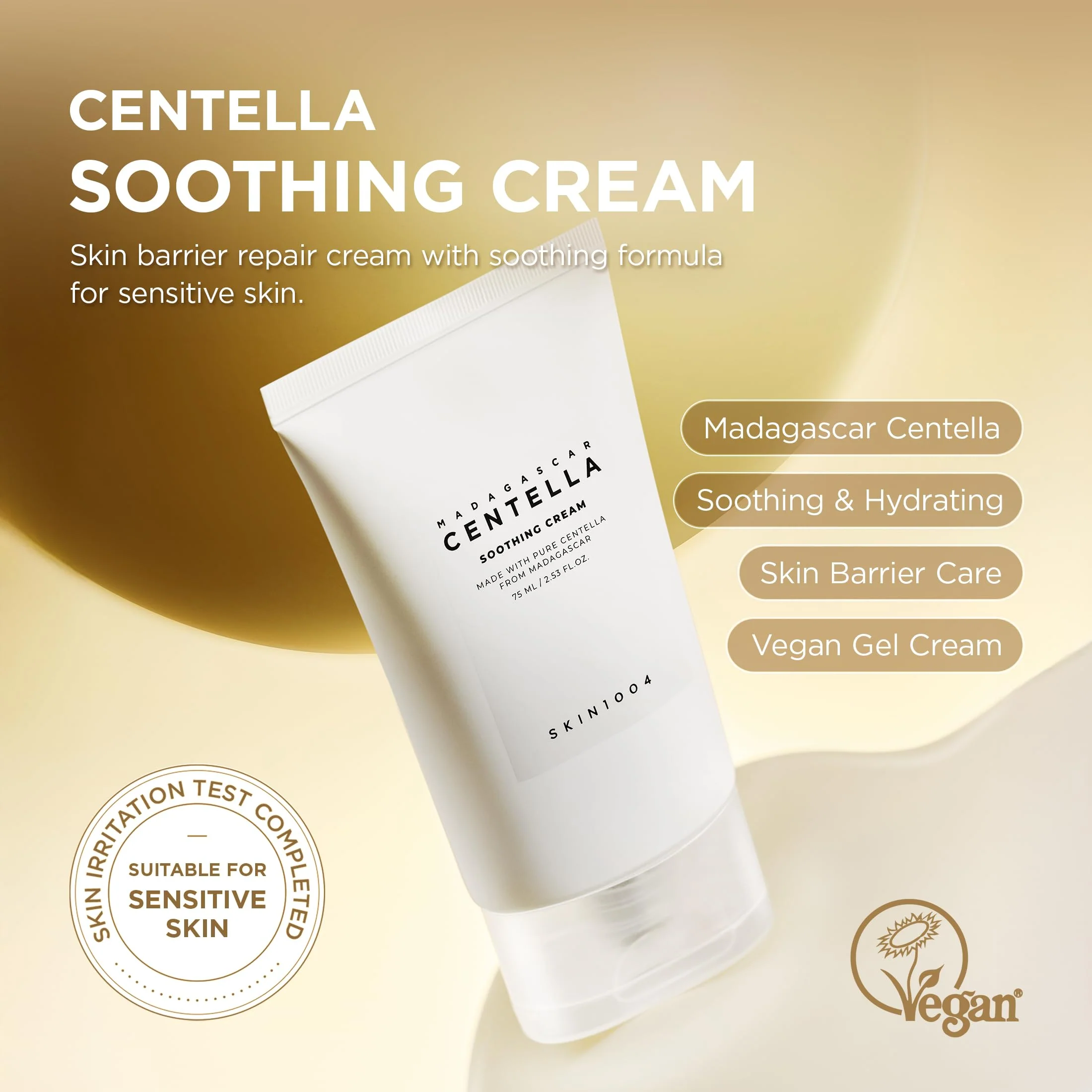 SKIN1004 Centella Soothing Cream, Face Moisturizer with Centella Asiatica, Korean Centella Moisturizer Cream for Soothing & Skin Barrier Support, Cica Gel Cream, Korean Skin Care, 2.53 fl.oz / 75ml - Image 9
