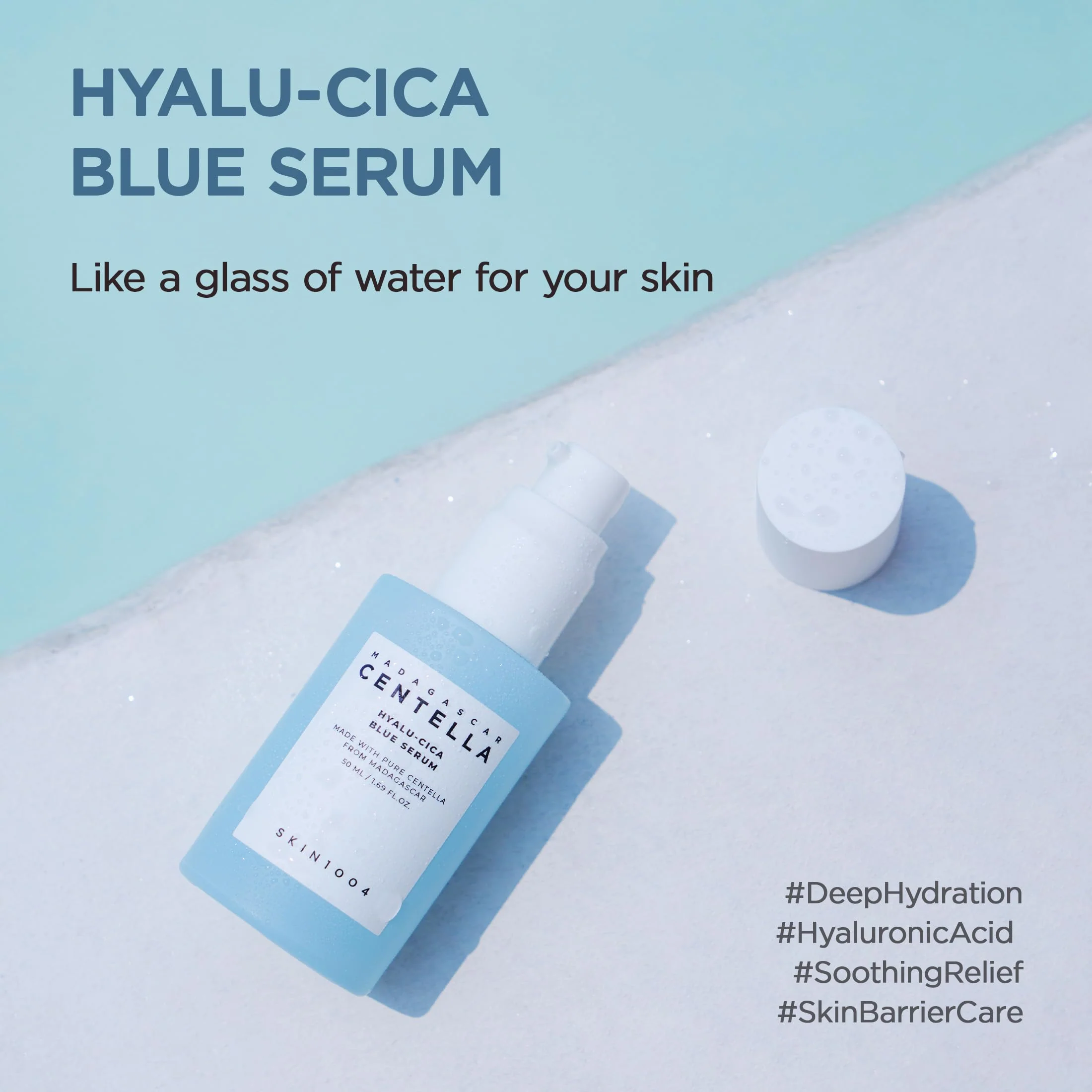 SKIN1004 Hyalu-Cica Blue Serum 1.69fl.oz, 50ml, Hydrating Face Serum with 5 Hyaluronic Acids & Madagascar Centella Asiatica, Korean Facial Ampoule for Deep & Long-lasging Moisture, Korean Skin Care - Image 7
