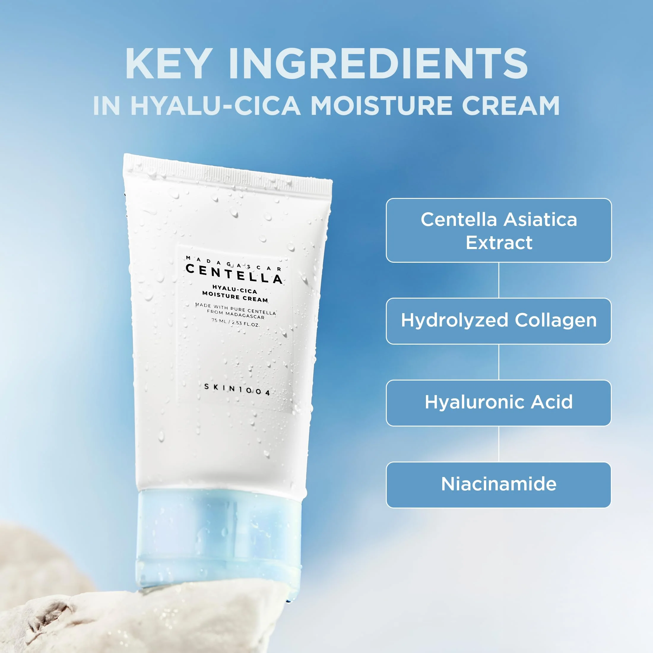 SKIN1004 Hyalu-Cica Moisture Cream, Face Moisturizer with Hyaluronic Acid, Centella Cream for Deep Hydration, Lightweight Nourishing Gel Moisturizer for Face, Korean Skin Care, 2.53 fl oz / 75ml - Image 6