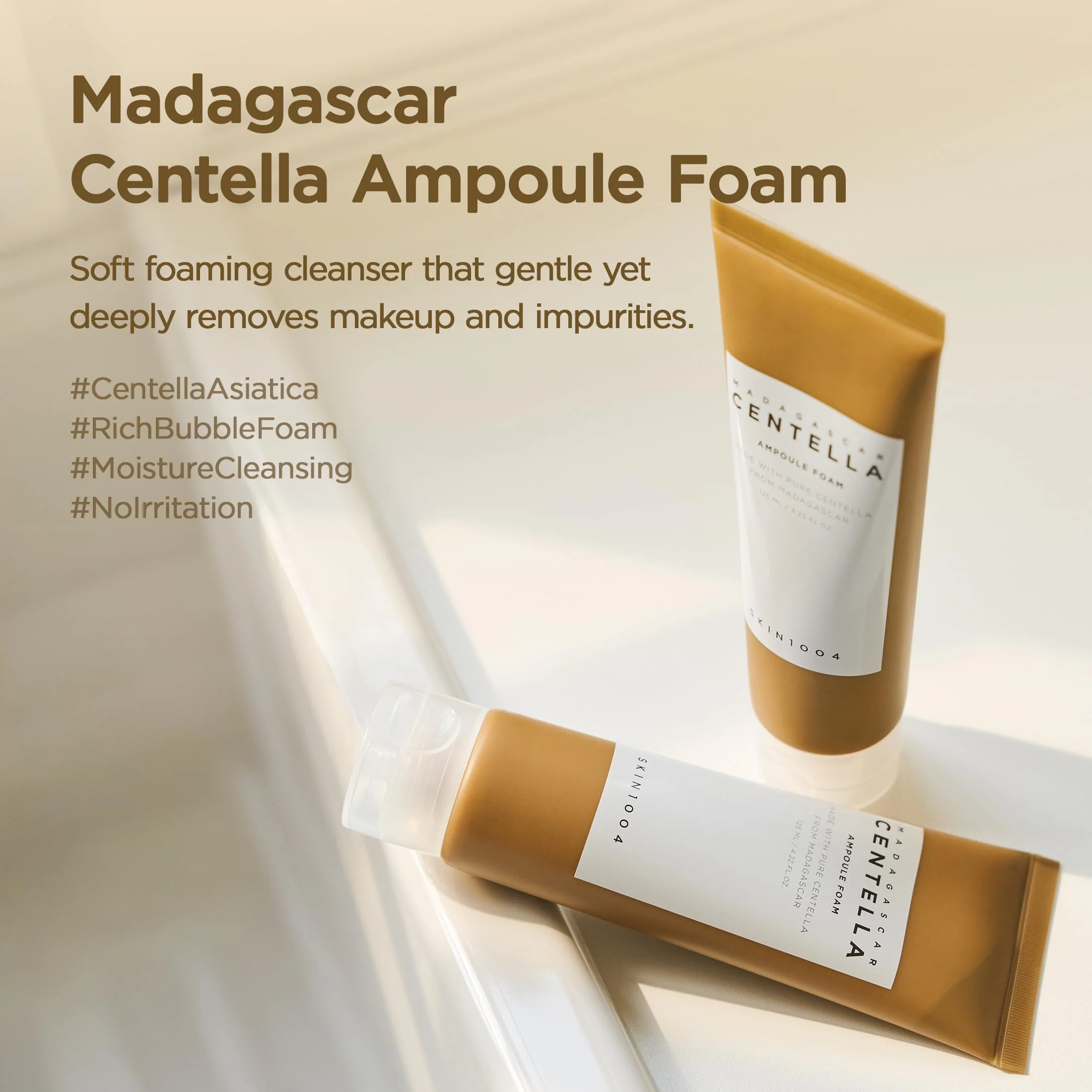SKIN1004 Madagascar Centella Ampoule Foam, 4.23 fl.oz, Korean Face Cleanser & Makeup Remover with Centella Asiatica, Gentle Daily Cleanser for Soft Skin, Korean Skin Care - Image 8