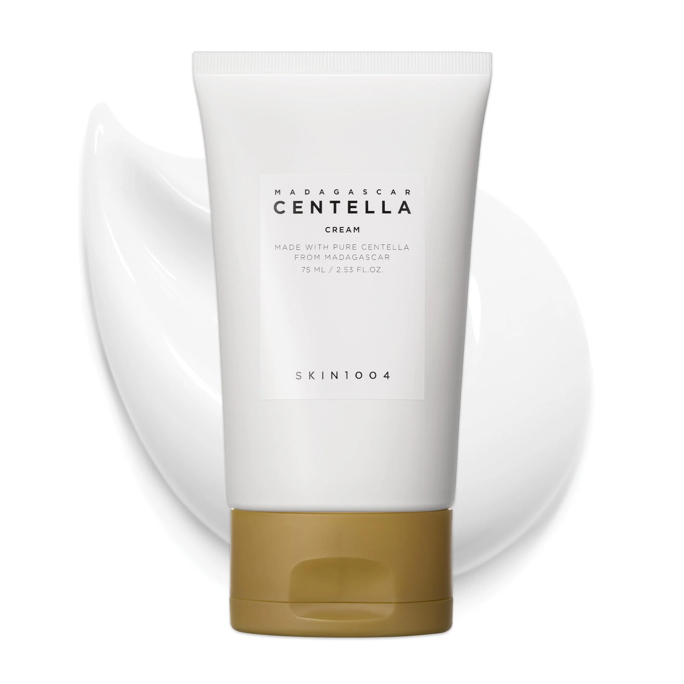 SKIN1004 Madagascar Centella Cream, 2.54 fl.oz, 75ml, Korean Face Moisturiser with Centella Asiatica, Face Cream with Panthenol & Shea Butter, Face Moisturizer for soothing, Daily Korean Skincare