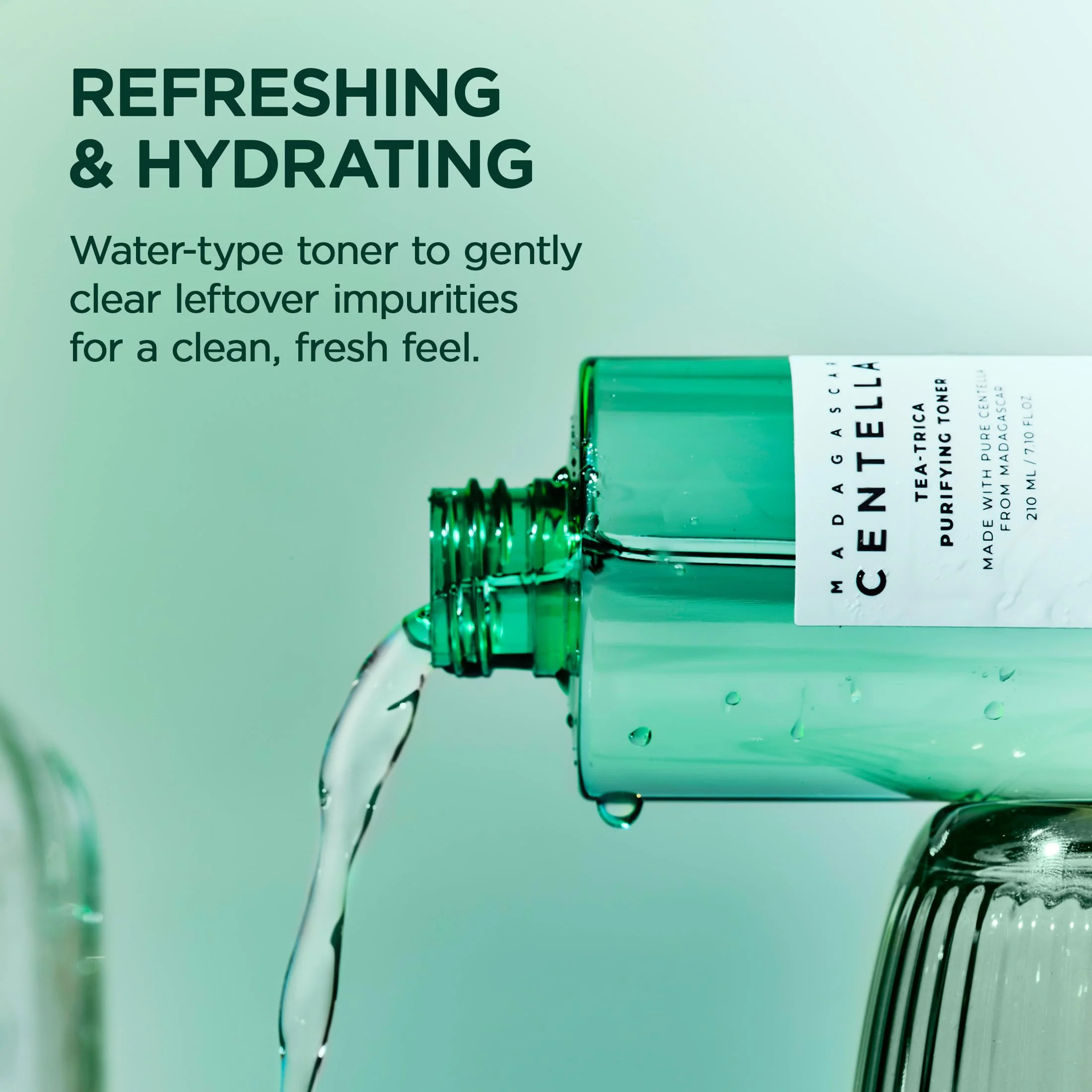 SKIN1004 Tea-Trica Purifying Toner, Korean Toner with Tea Tree & BHA, Centella Toner for Oil Control & Hydration, Lightweight Astringent for Soothing & Refreshing, Korean Skin Care, 7.10 fl.oz / 210ml - Image 5