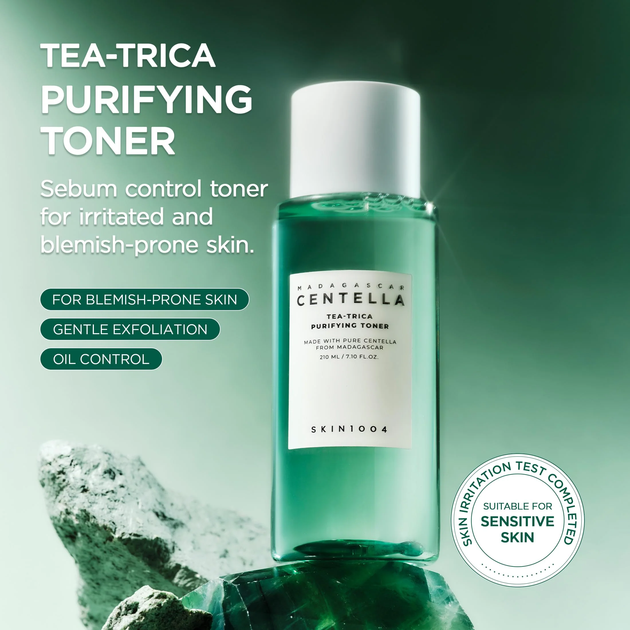 SKIN1004 Tea-Trica Purifying Toner, Korean Toner with Tea Tree & BHA, Centella Toner for Oil Control & Hydration, Lightweight Astringent for Soothing & Refreshing, Korean Skin Care, 7.10 fl.oz / 210ml - Image 8