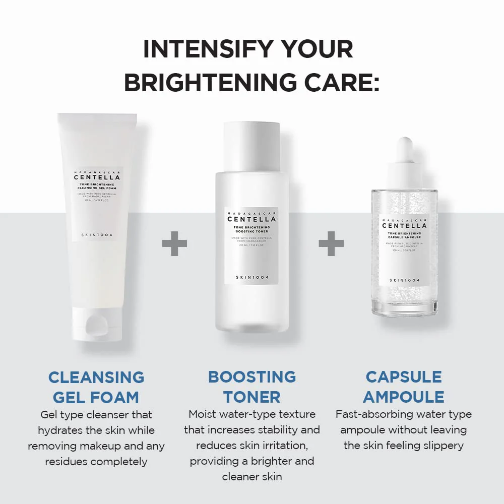SKIN1004 Tone Glowing Cleansing Gel Foam, 125ml, Makeup Remover & Face Cleanser with Madagascar Centella Asiatica & MadeWhite, Korean Hydrating Gel Facial Cleanser, Korean Skincare - Image 2