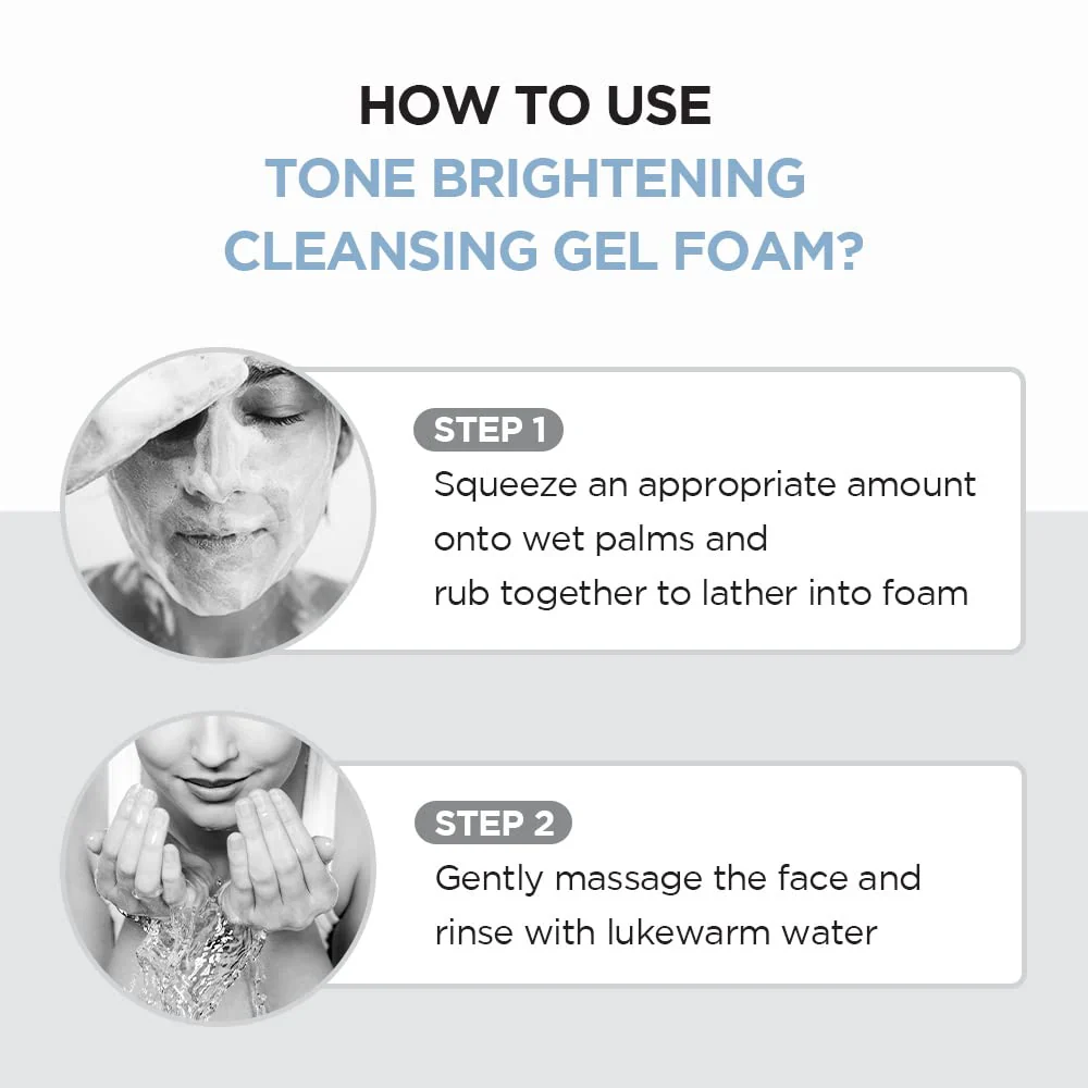 SKIN1004 Tone Glowing Cleansing Gel Foam, 125ml, Makeup Remover & Face Cleanser with Madagascar Centella Asiatica & MadeWhite, Korean Hydrating Gel Facial Cleanser, Korean Skincare - Image 3