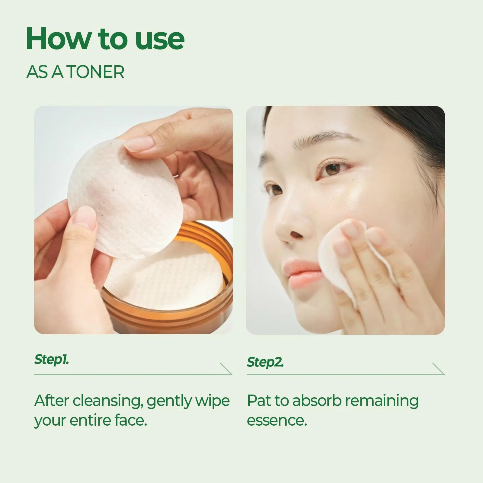 SKINFOOD Pantothenic Water Parsley Clear Toner Pad, Daily Exfoliating Pads for Sensitive Skin, Korean Skincare Sebum Control Face Toner for Trouble Skin, 8.81 oz (60 Pads) - Image 3