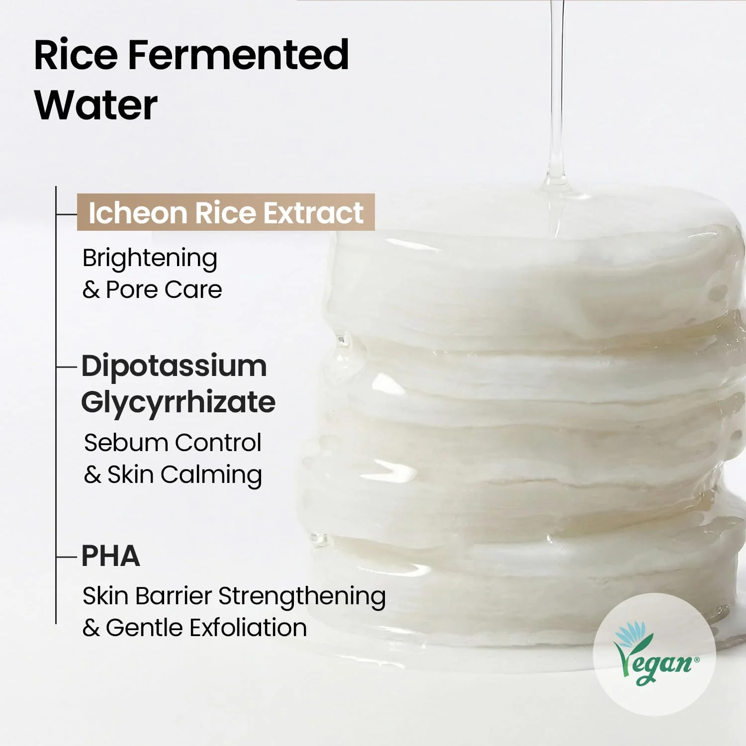 SKINFOOD Rice Brightening Toner Pad, Korean Skincare Face Toner Pads with 48 Hours Fermented Rice Water for Glow Glass Skin, Hydrating, 100% Cotton Pad, Vegan, 8.81 oz(60 Pads) - Image 6
