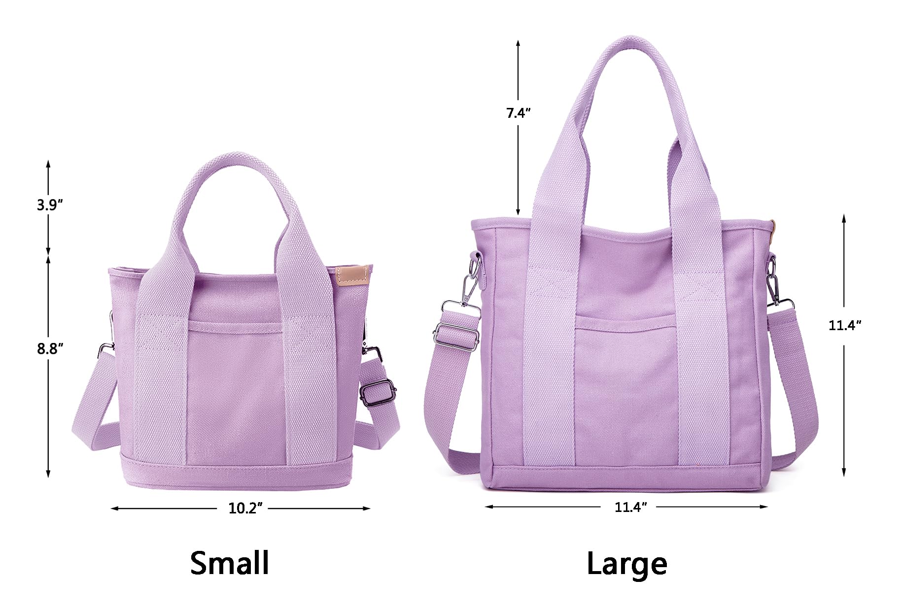 Small Tote Bag with Zipper Tote Bag for Women Canvas Crossbody Bag Shoulder Bag Satchel Hobo Bag Messenger Bag 2026 - Image 5