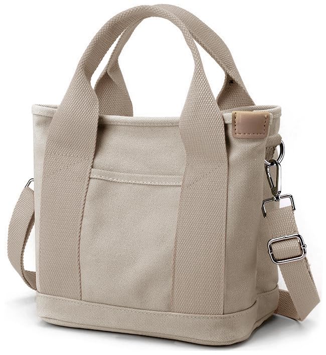 Small Tote Bag with Zipper Tote Bag for Women Canvas Crossbody Bag Shoulder Bag Satchel Hobo Bag Messenger Bag 2026