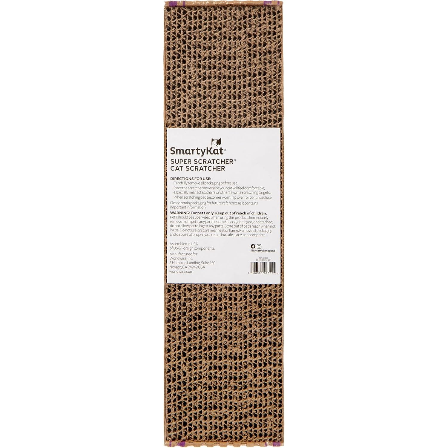 SmartyKat Super Scratcher Corrugated Cat Scratcher and Scratch Pad for Cats, Catnip Infused with Catnip, Scratchers for Indoor Cats and Kittens, Cardboard Scratching Post - Image 5