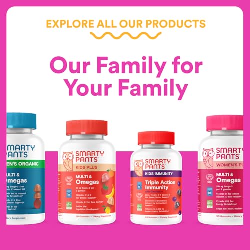 SmartyPants Teen Girl Multivitamin Gummies, Omega 3 (DHA/EPA), Vitamin C, D3, B12, Vitamin A, K & Zinc, Biotin to Support Hair, Skin & Nails, Gluten Free, 60 Count (30 Day Supply) - Image 5