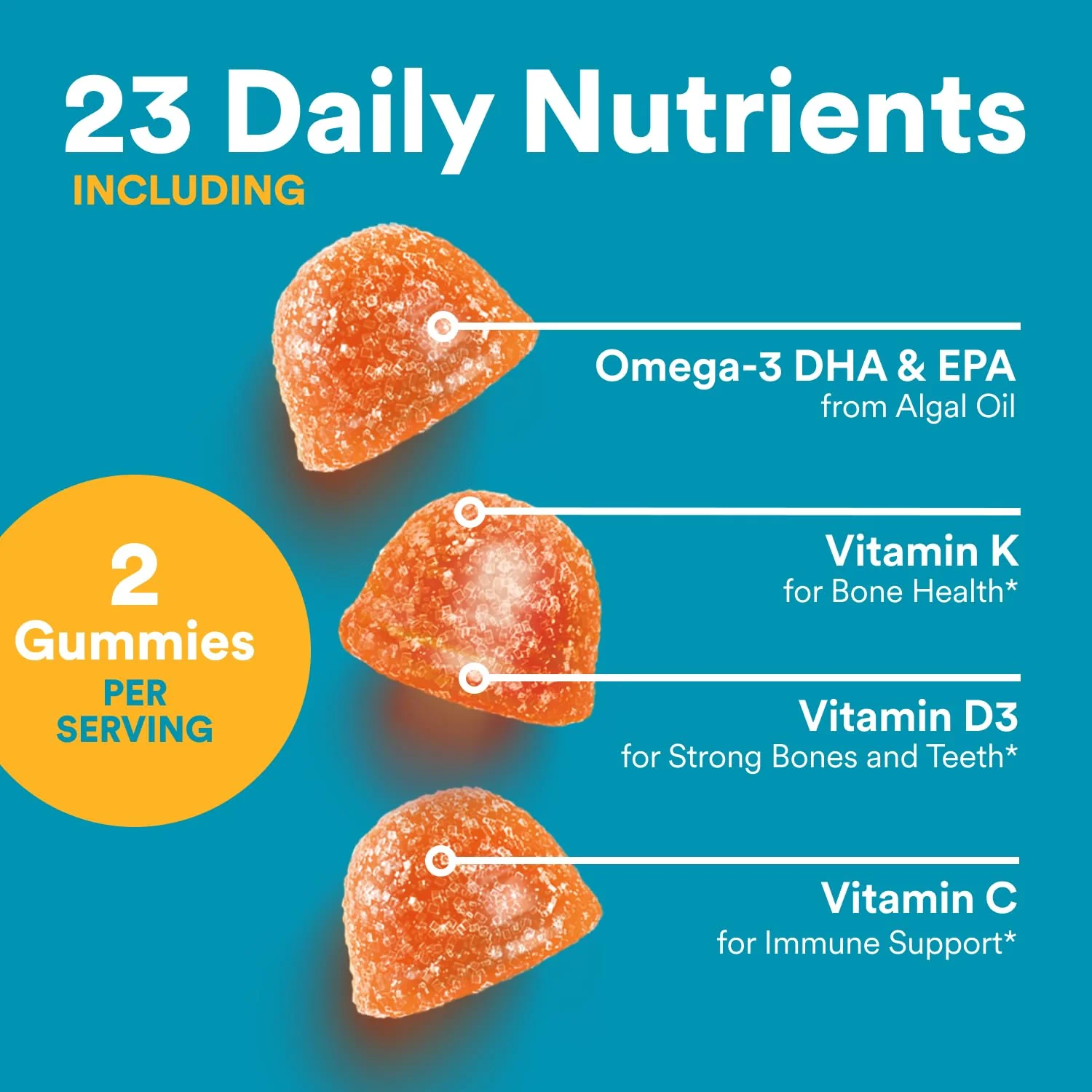SmartyPants Teen Guy Multivitamin Gummies, Omega 3 (DHA/EPA), Vitamin D3, C, Vitamin B12, B6, A, K & Zinc, Folate, Gluten Free, Fruit Flavor, 60 Count (30 Day Supply) - Image 12