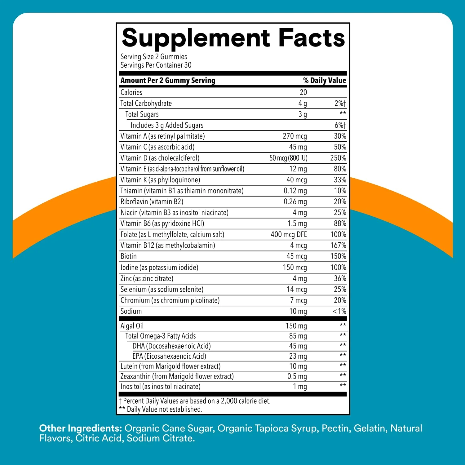 SmartyPants Teen Guy Multivitamin Gummies, Omega 3 (DHA/EPA), Vitamin D3, C, Vitamin B12, B6, A, K & Zinc, Folate, Gluten Free, Fruit Flavor, 60 Count (30 Day Supply) - Image 13