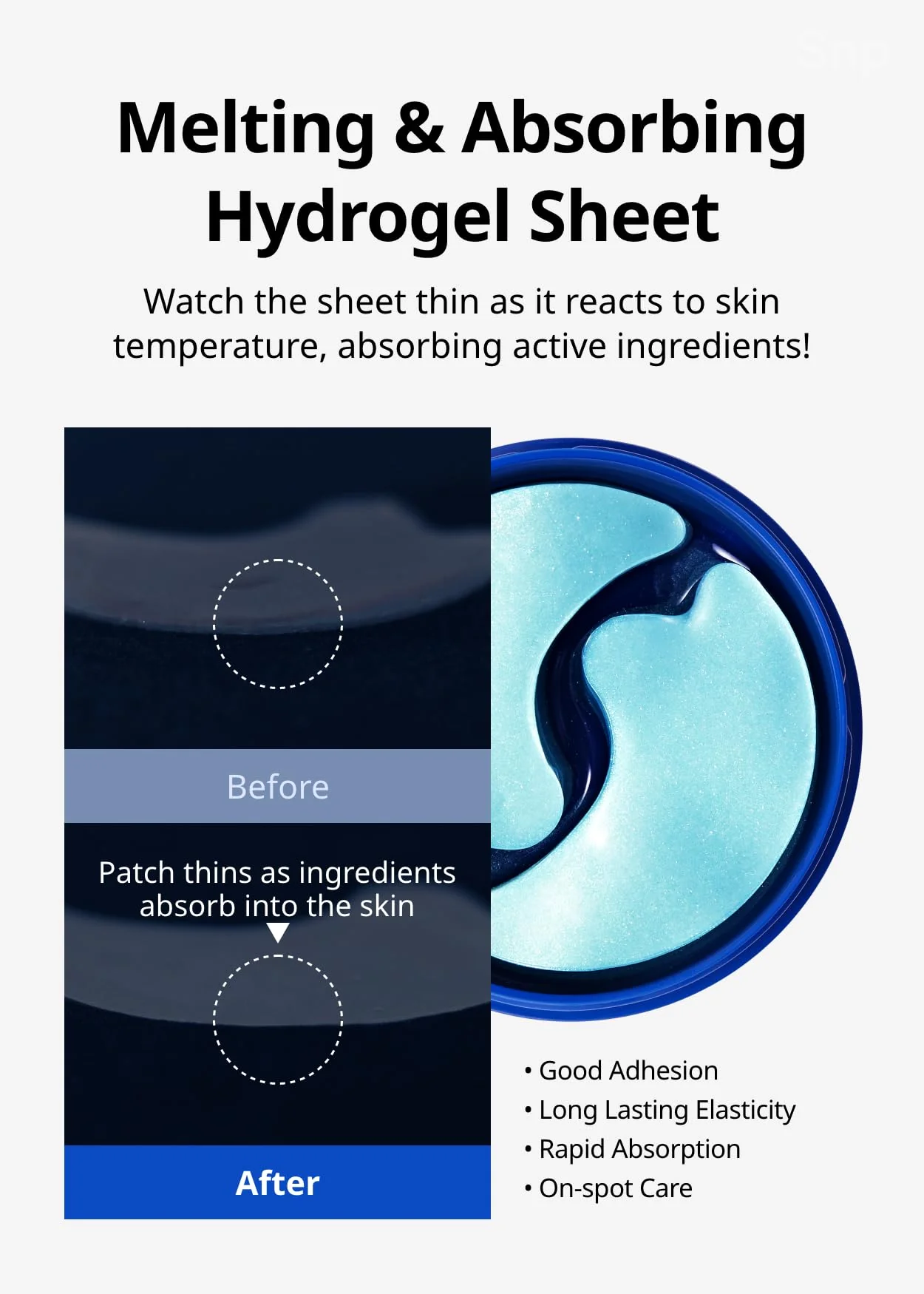 Snp 12,000ppm Bird's Nest + Hyaluronic Acid Eye Patch | Hydrating and Cooling for All Skin Types | Maximum Hydration Eye Patches | Korean Skincare Eye Mask | 60 Patches - Image 6