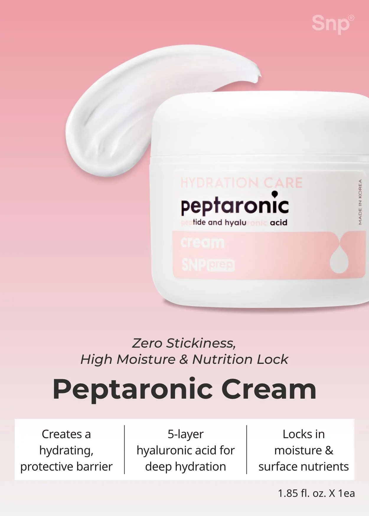 Snp 6 Peptides + 5 Hyaluronic Acid Skincare Set | 4-in-1 Kit of Toner, Serum, Cream & Sheet Masks | Moisturizing, Firming & Hydrating | Korean Skincare Set for Dry & Sensitive Skin | Peptaronic Set - Image 5